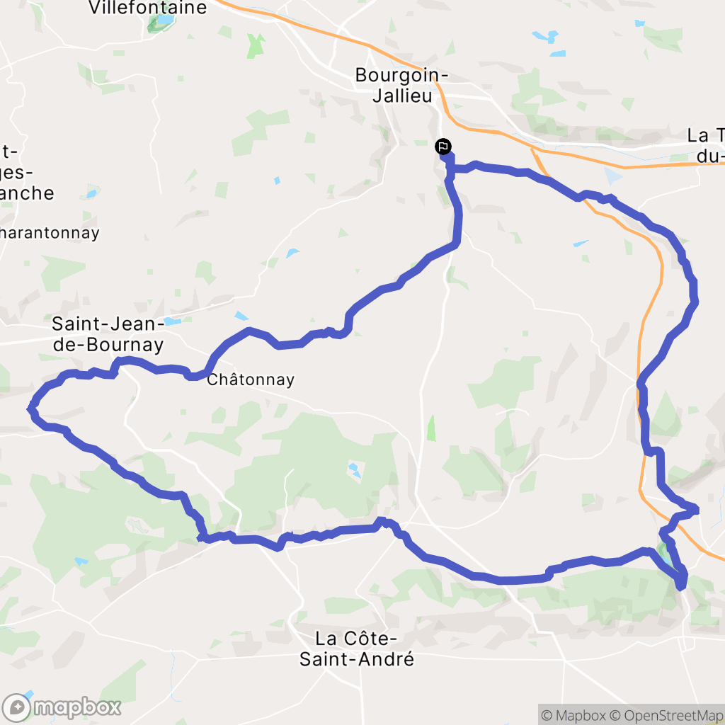 Nivolas-Vermelle : carte du parcours de randonnée - France