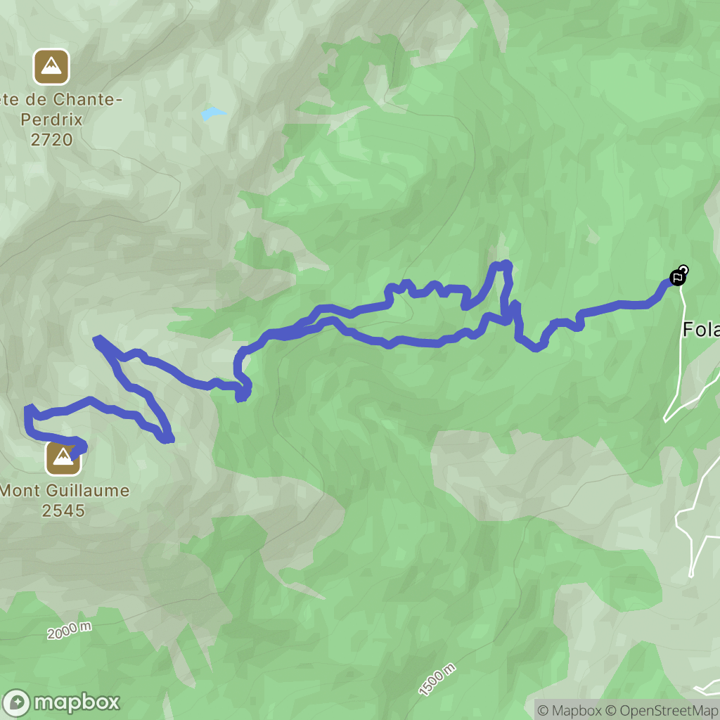 Embrun : carte du parcours de randonnée - France