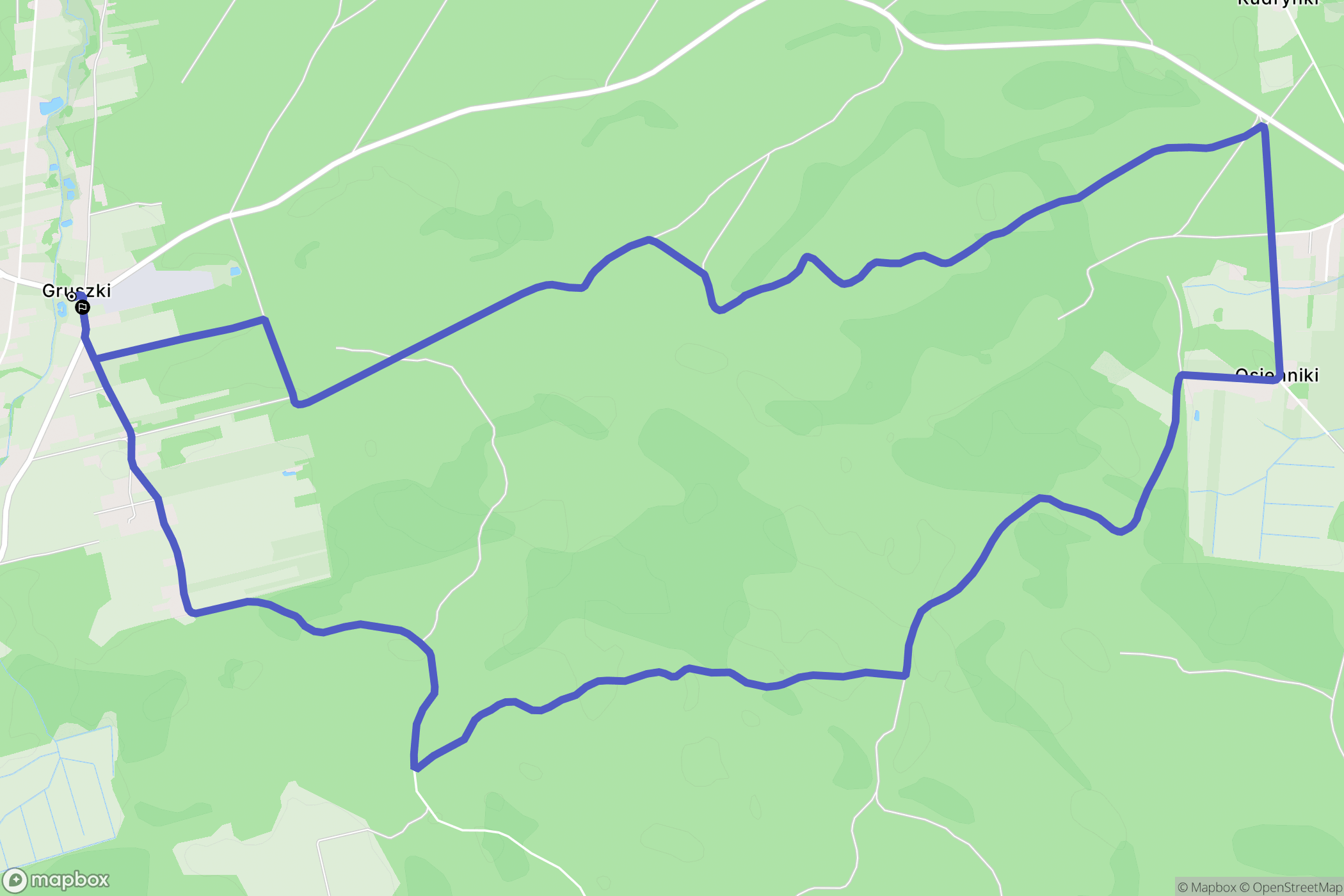 Gruszki: mapa trasy - Poland