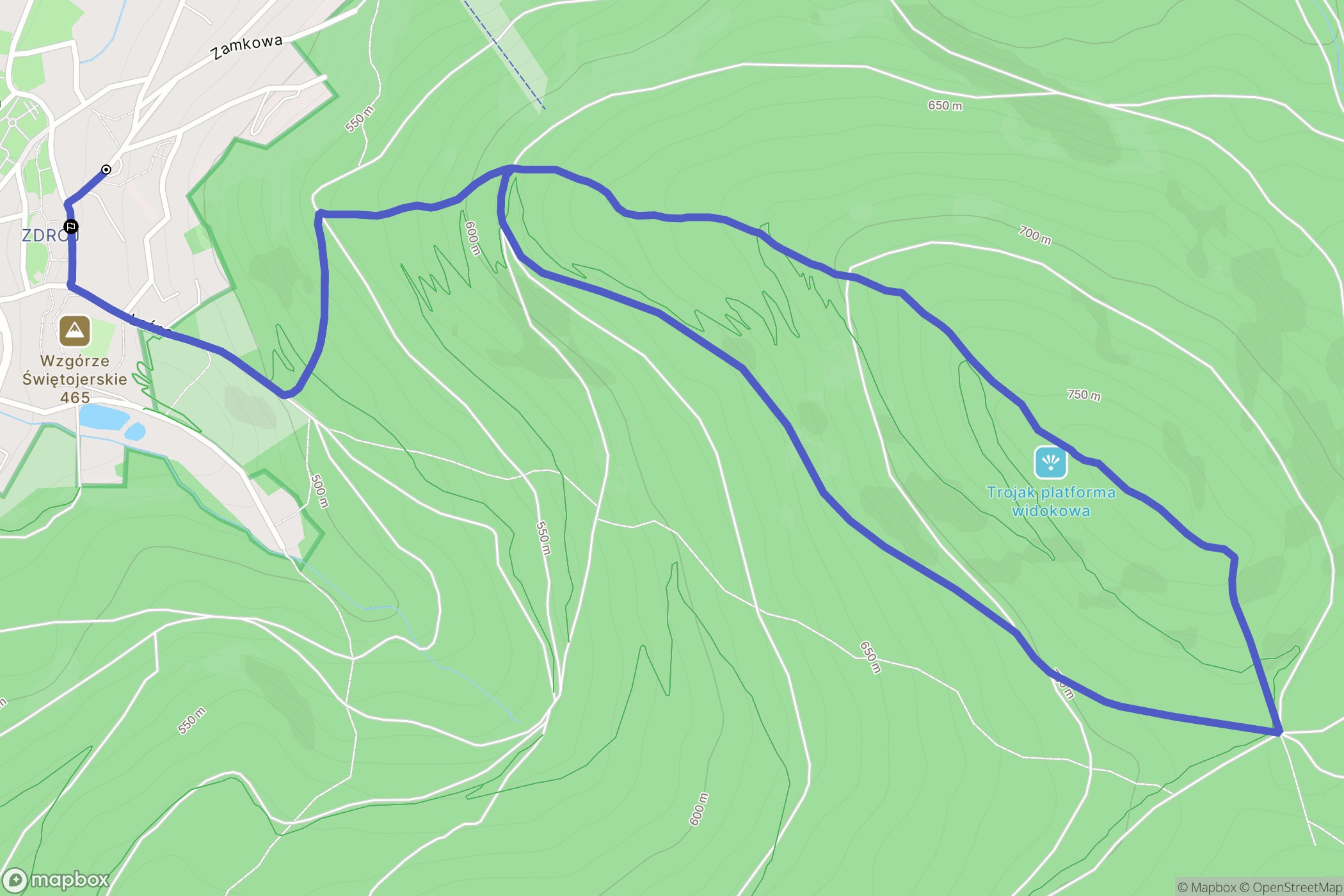 Lądek-Zdrój: mapa trasy - Poland