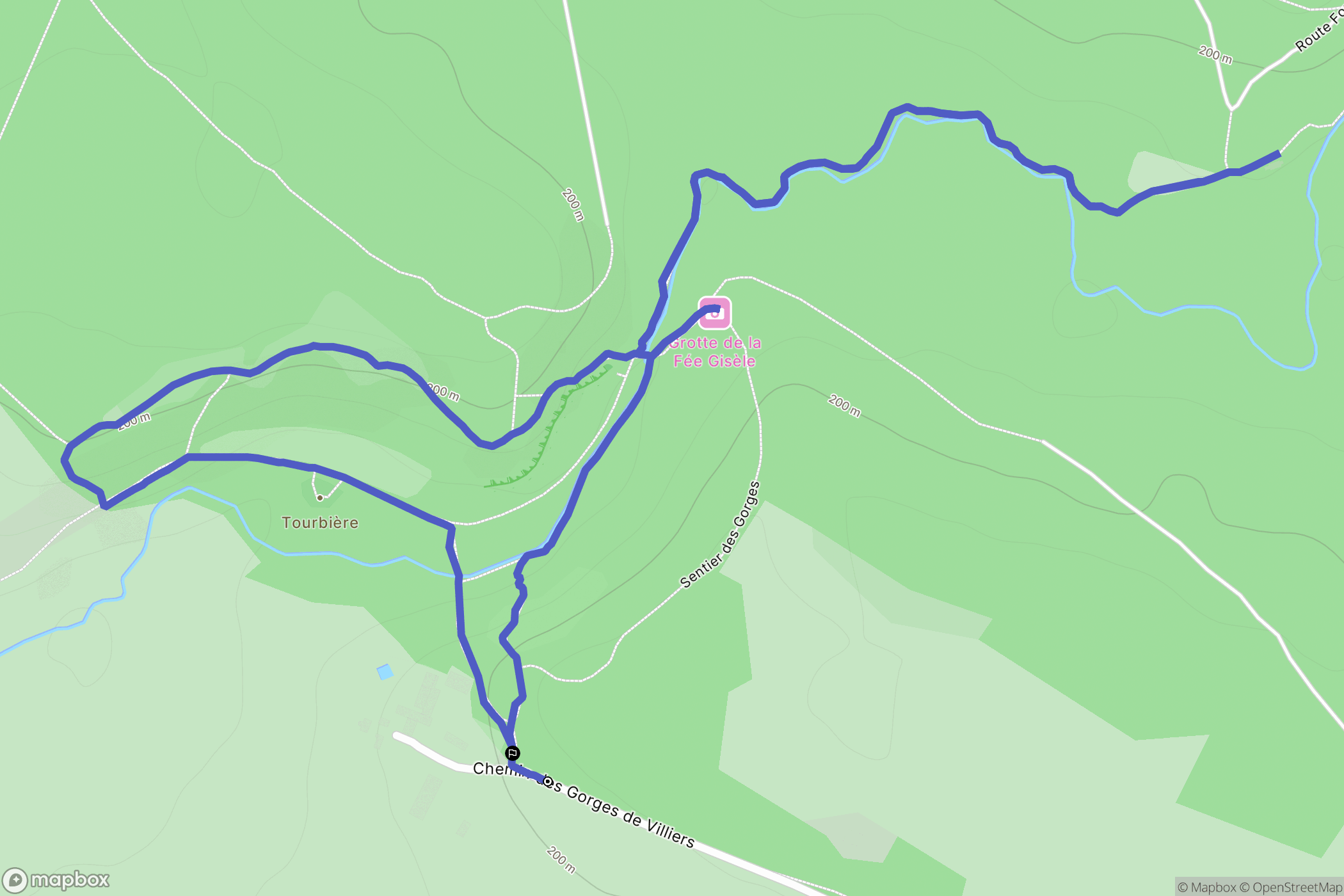 Saint-Ouen-le-Brisoult : carte du parcours de randonnée - France
