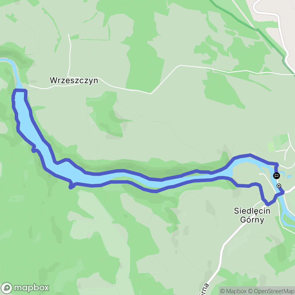 Siedlęcin: mapa trasy - Poland