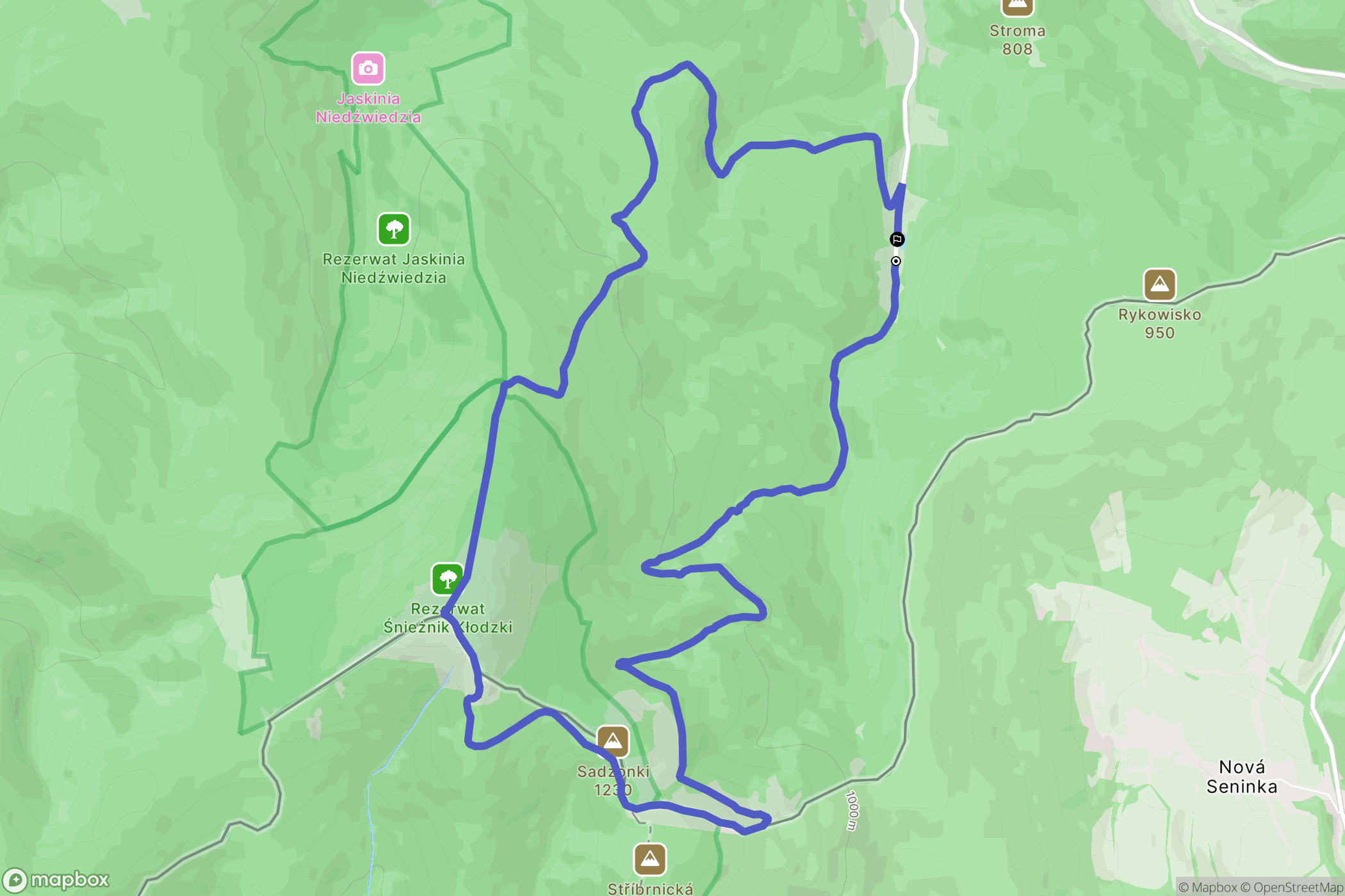 Kamienica: mapa trasy - Poland