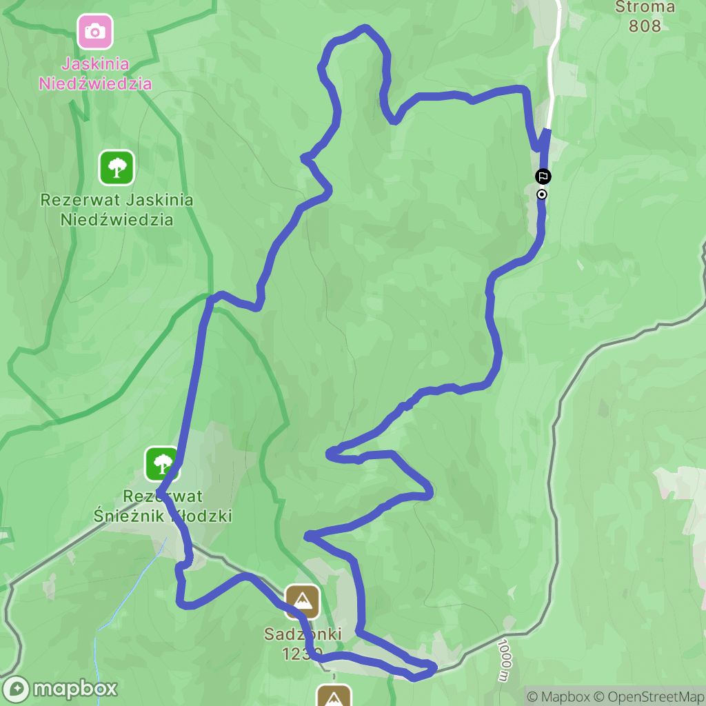 Kamienica: mapa trasy - Poland