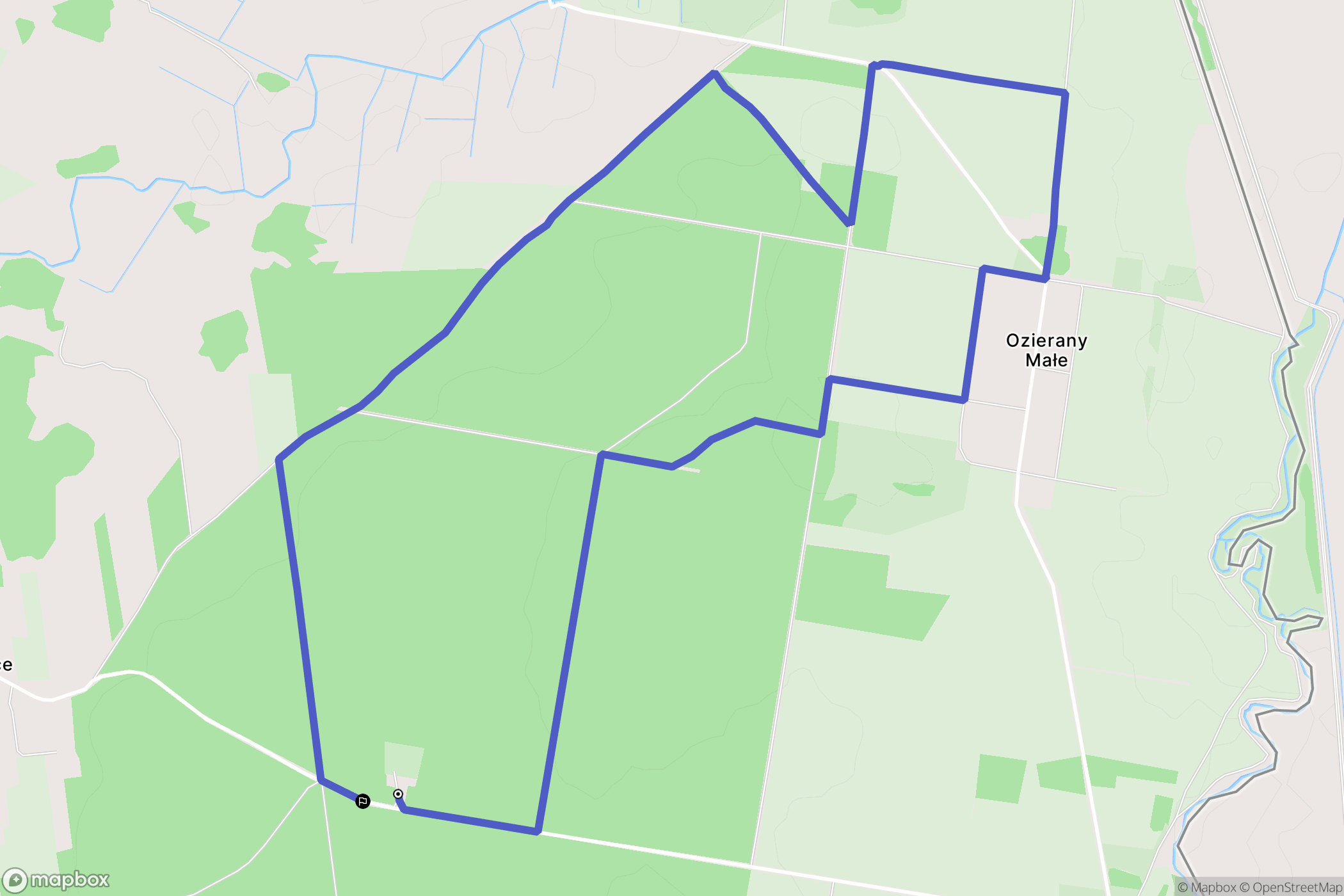 Białogorce: mapa trasy - Poland