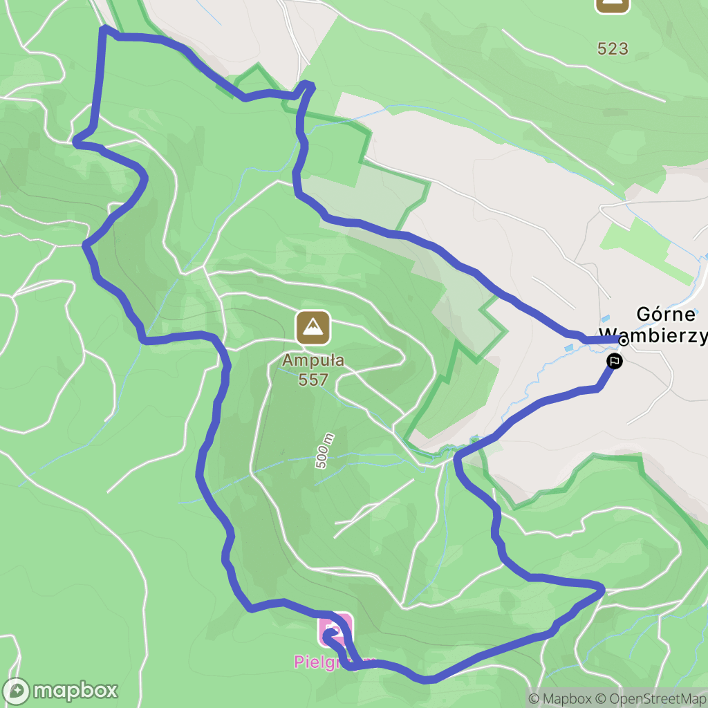 Wambierzyce: mapa trasy - Poland