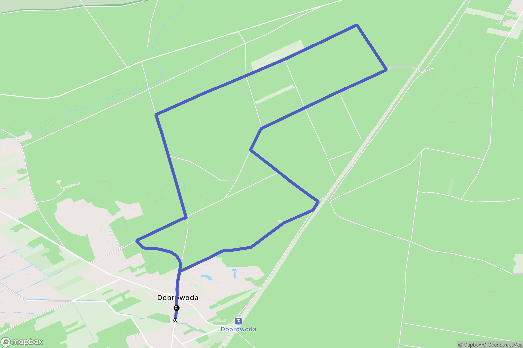 Dobrowoda: mapa trasy - Poland