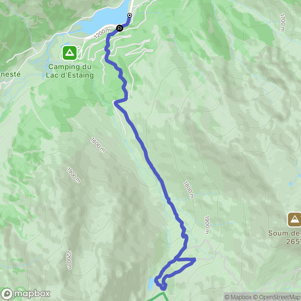 Estaing : carte du parcours de randonnée - France