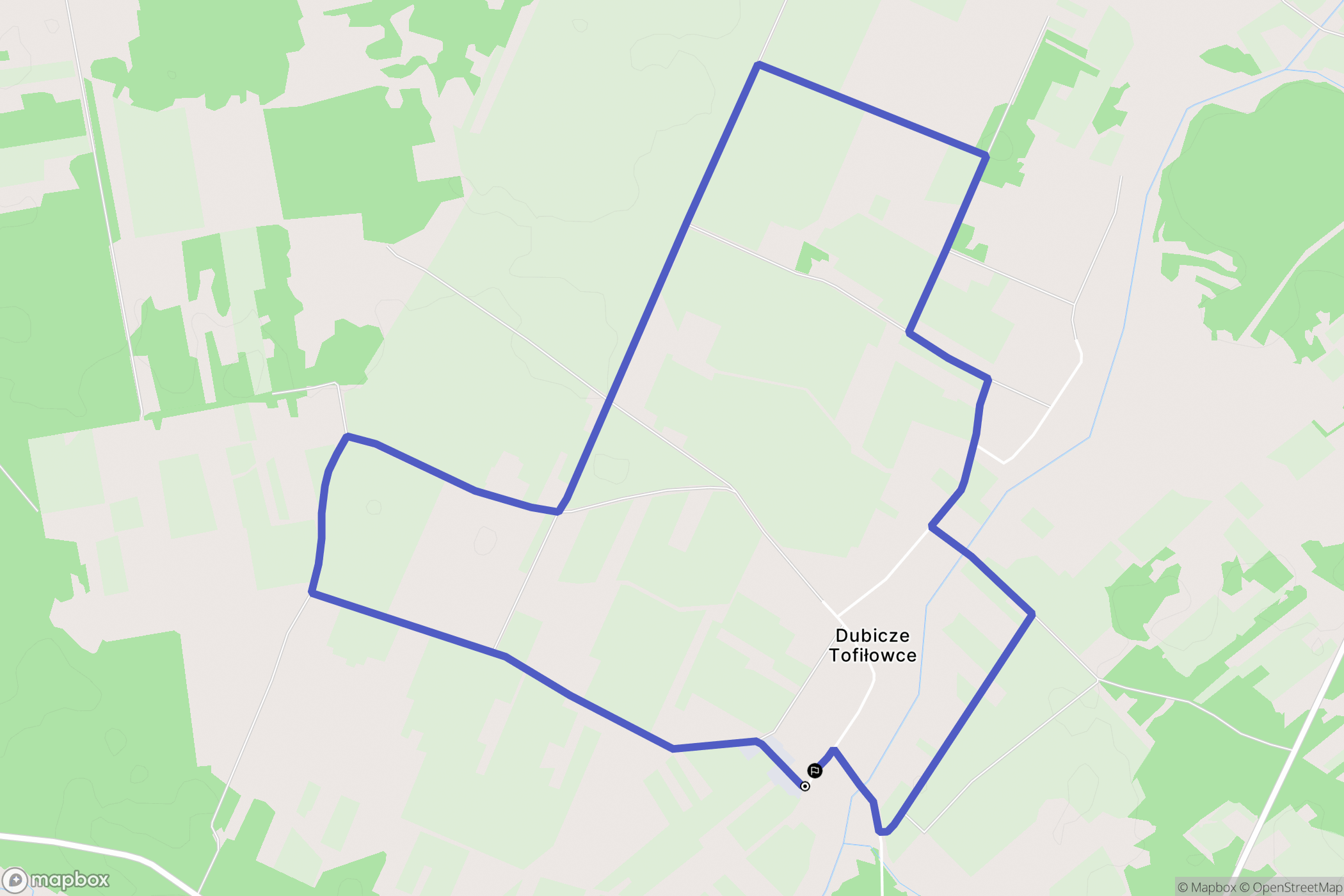 Tofiłowce: mapa trasy - Poland