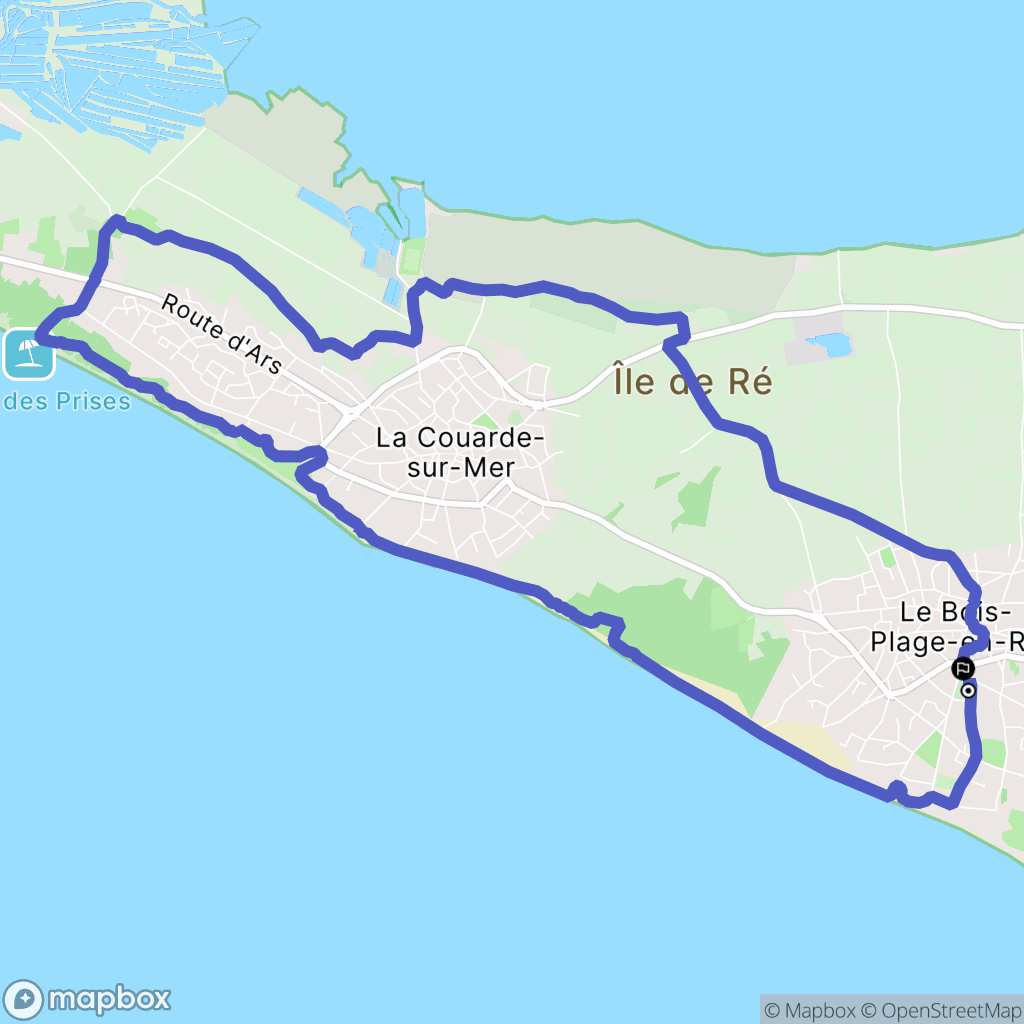 Le Bois-Plage-en-Ré : carte du parcours de randonnée - France