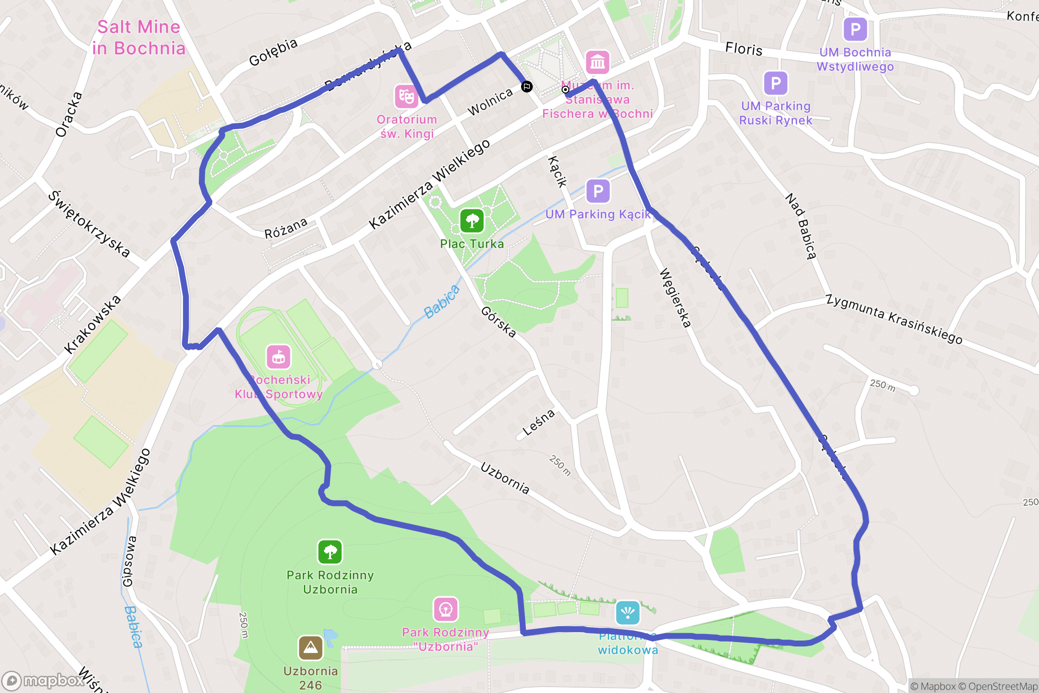 Bochnia: mapa trasy - Poland
