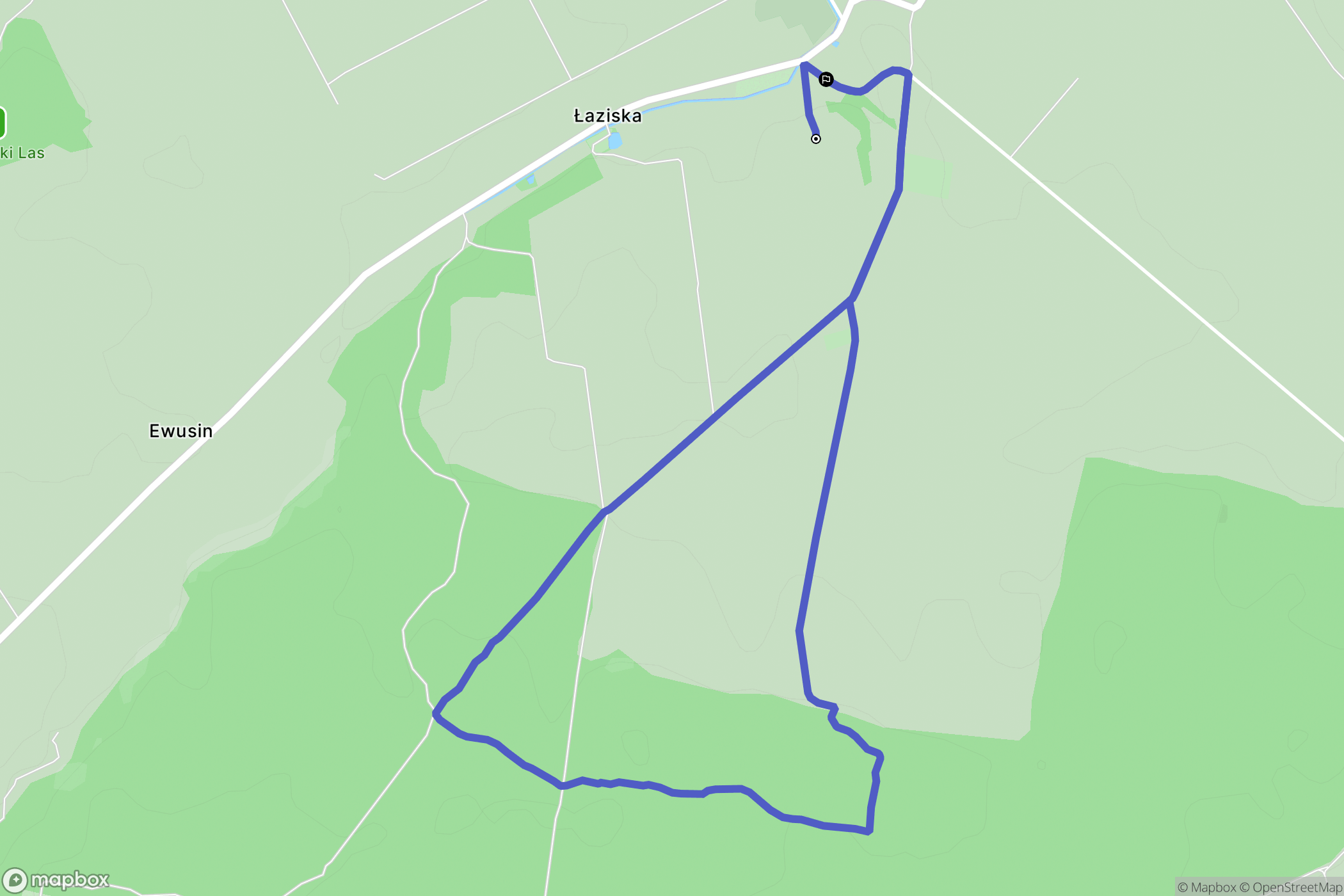 Łaziska: mapa trasy - Poland