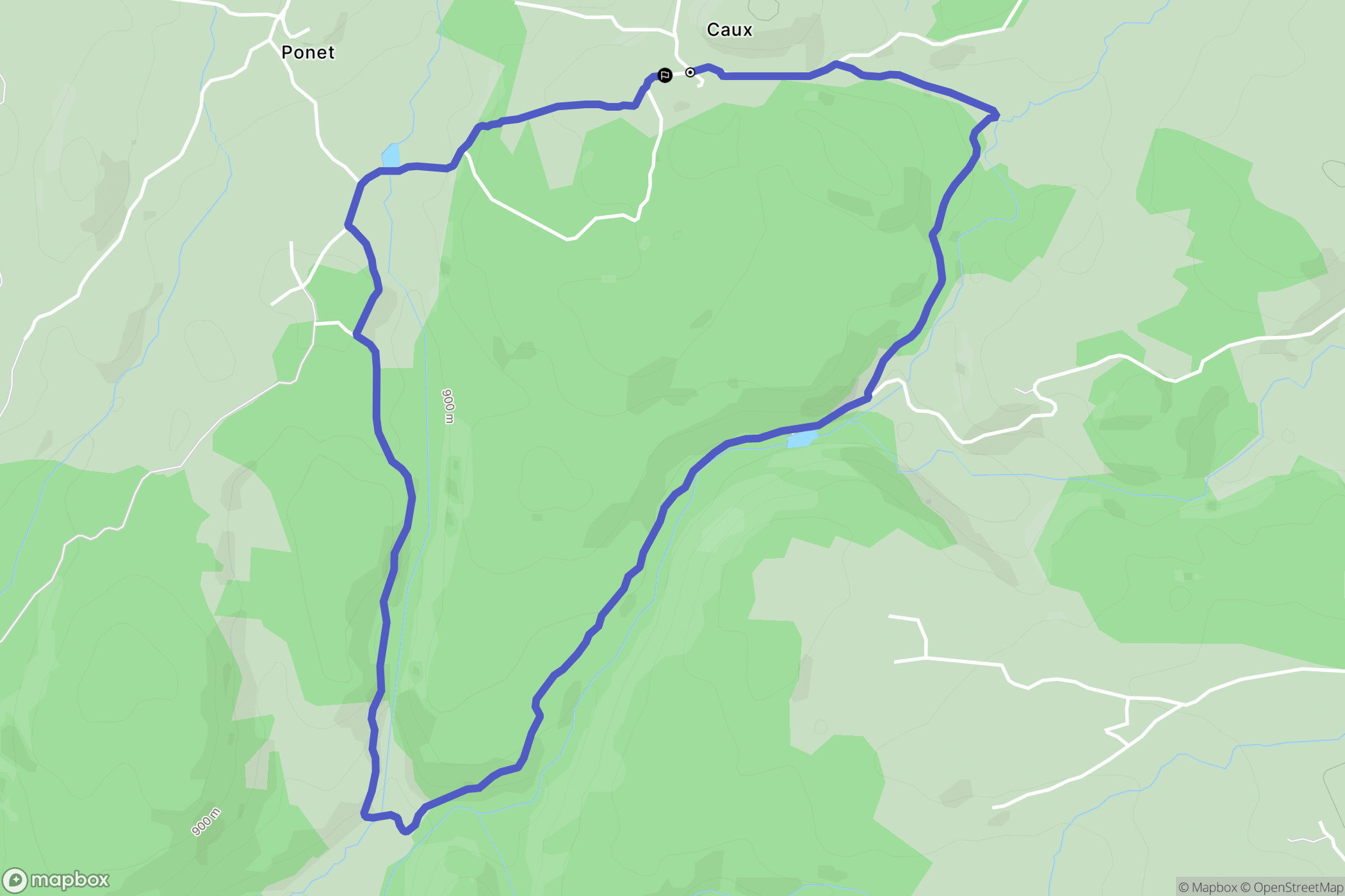 Saint-Donat : carte du parcours de randonnée - France
