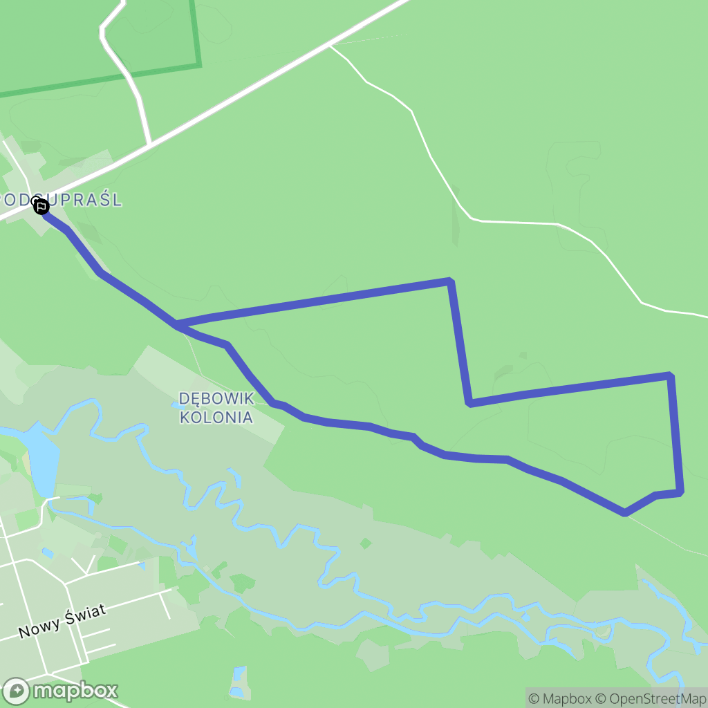 Supraśl: mapa trasy - Poland