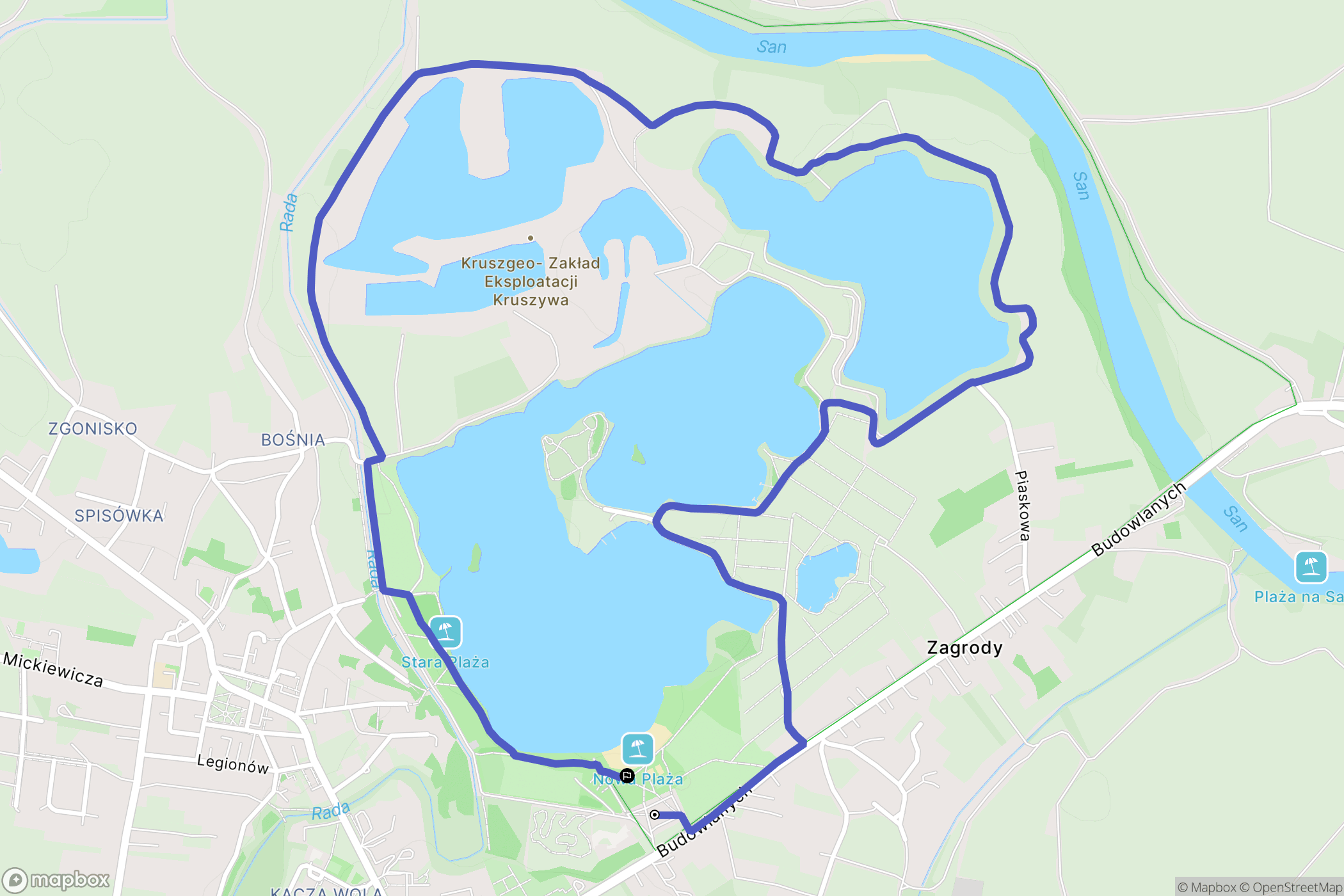 Radymno: mapa trasy - Poland
