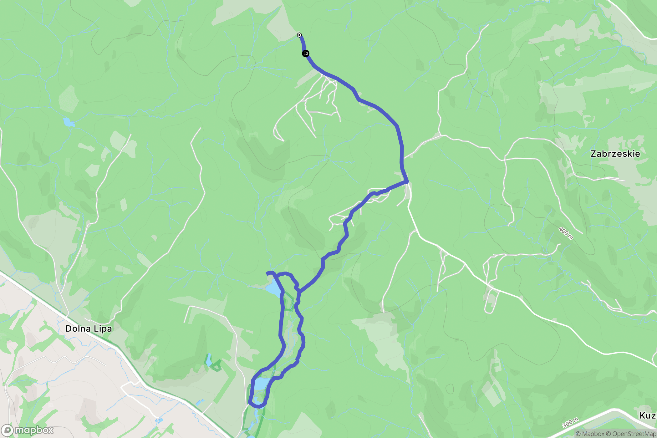 Kotów: mapa trasy - Poland