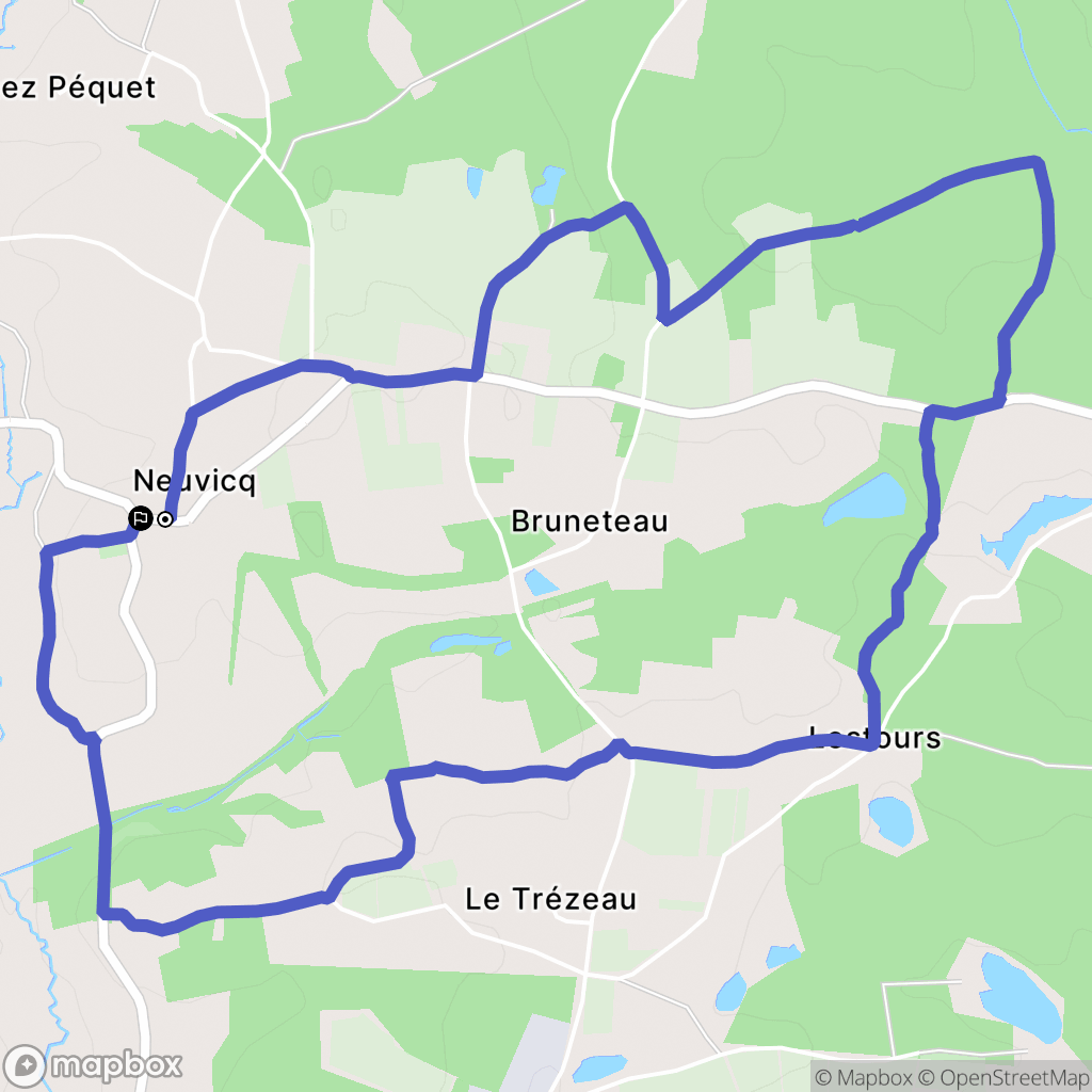 Neuvicq : carte du parcours de randonnée - France