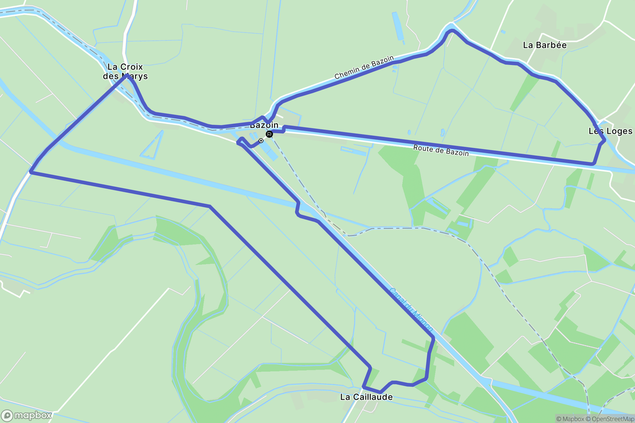 La Ronde : carte du parcours de randonnée - France