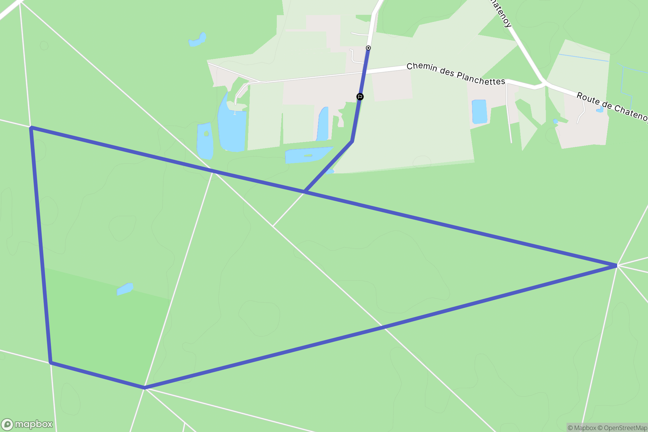 Sury-aux-Bois : carte du parcours de randonnée - France
