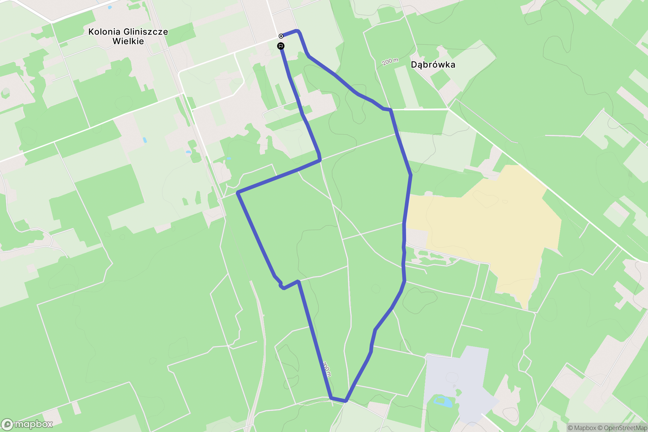 Gliniszcze Wielkie: mapa trasy - Poland