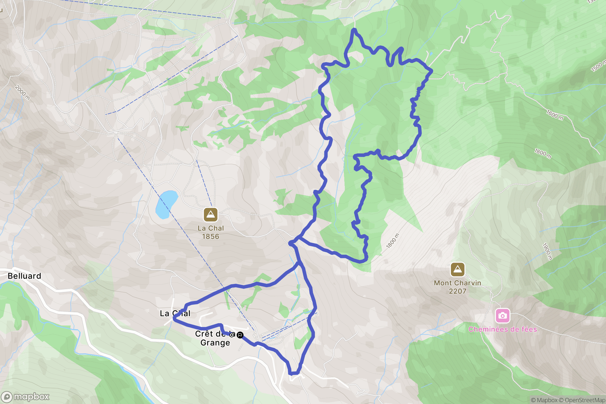 Saint-Jean-d'Arves : carte du parcours de randonnée - France