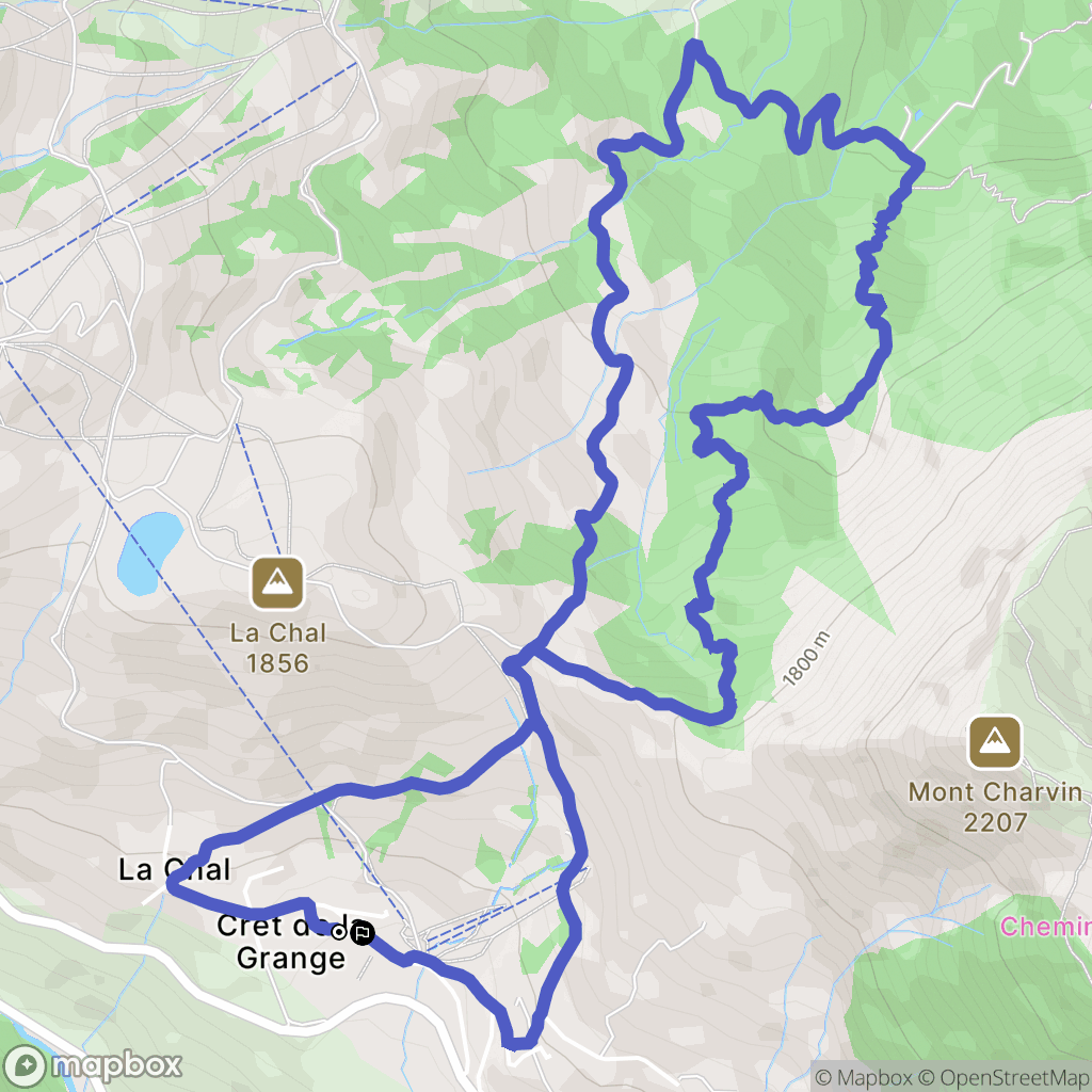 Saint-Jean-d'Arves : carte du parcours de randonnée - France