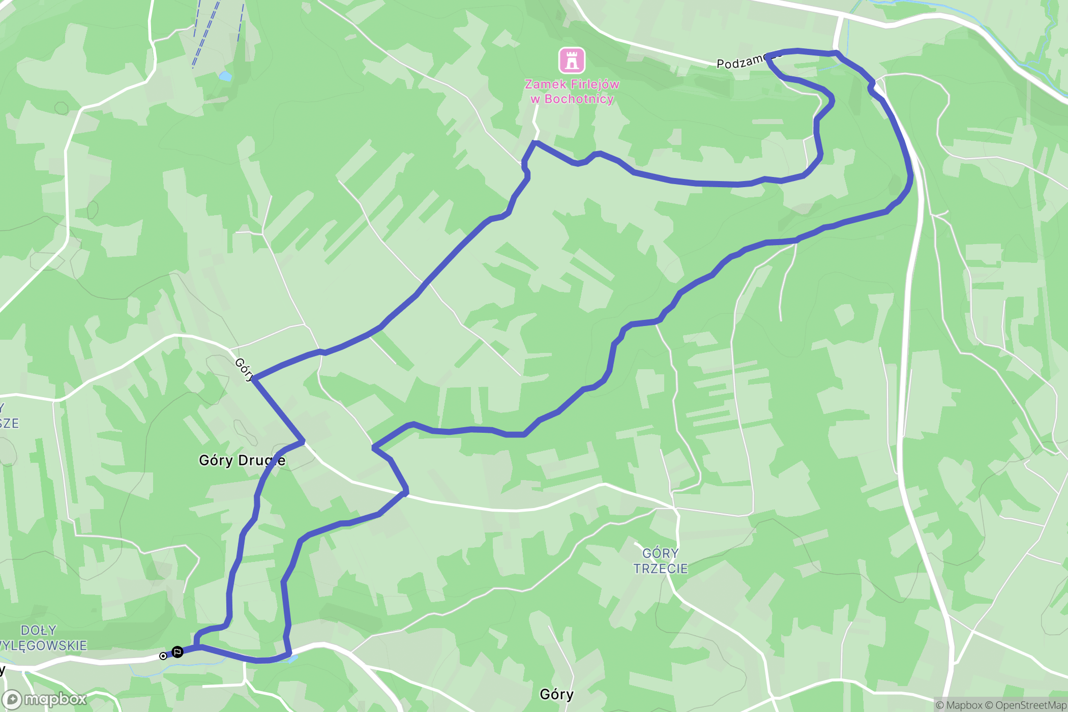 Kazimierz Dolny: mapa trasy - Poland