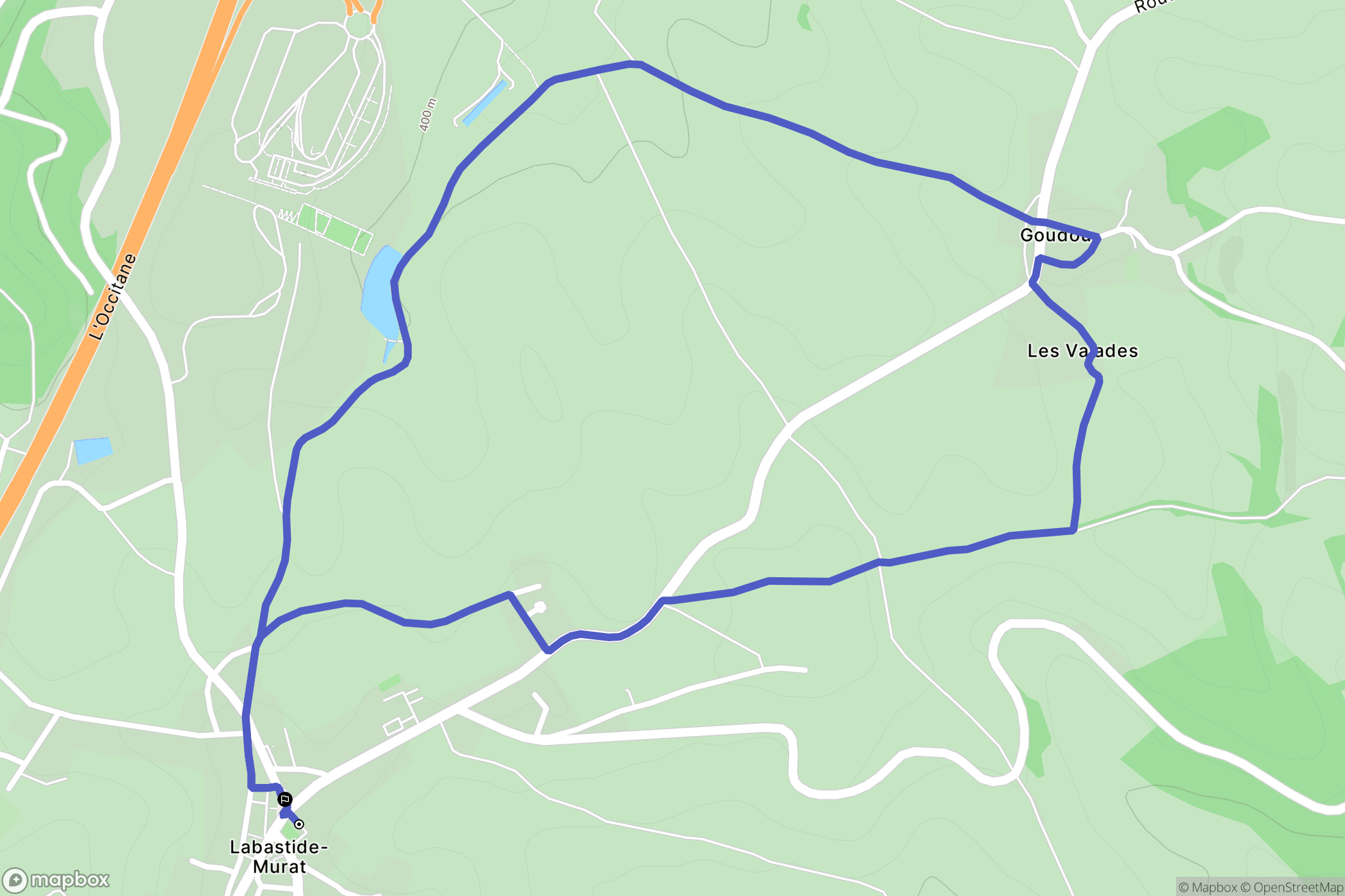 Cœur-de-Causse : carte du parcours de randonnée - France