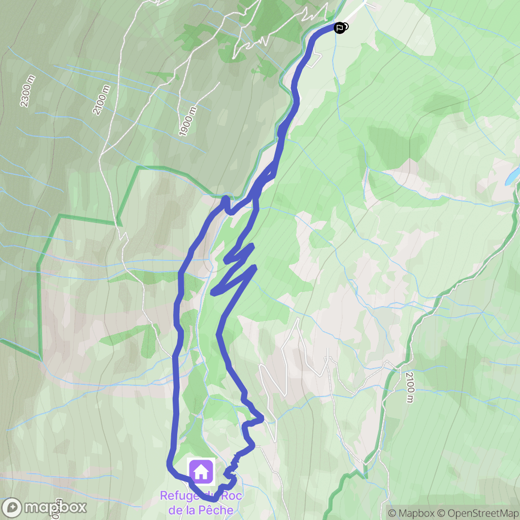 Pralognan-la-Vanoise : carte du parcours de randonnée - France