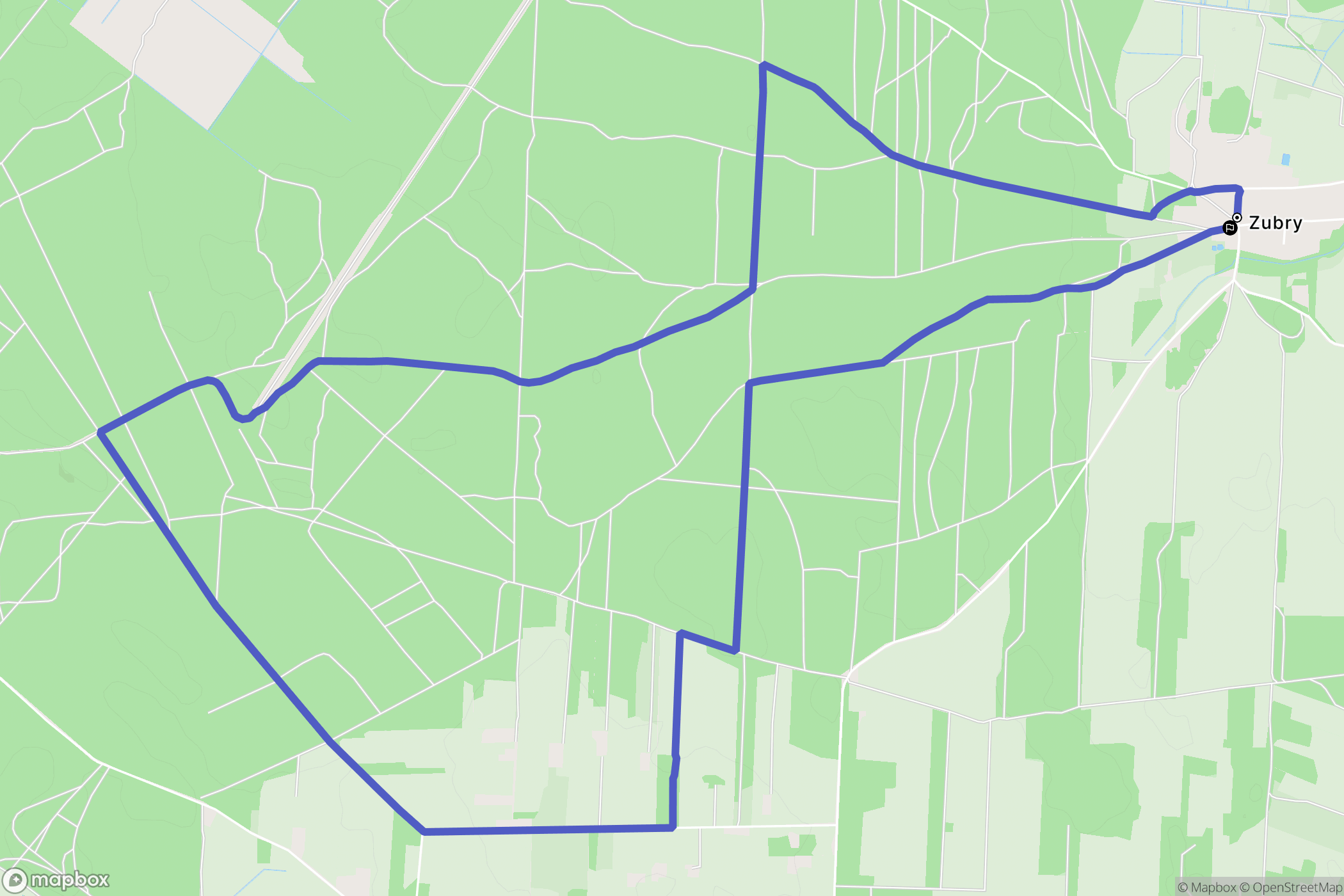 Zubry: mapa trasy - Poland