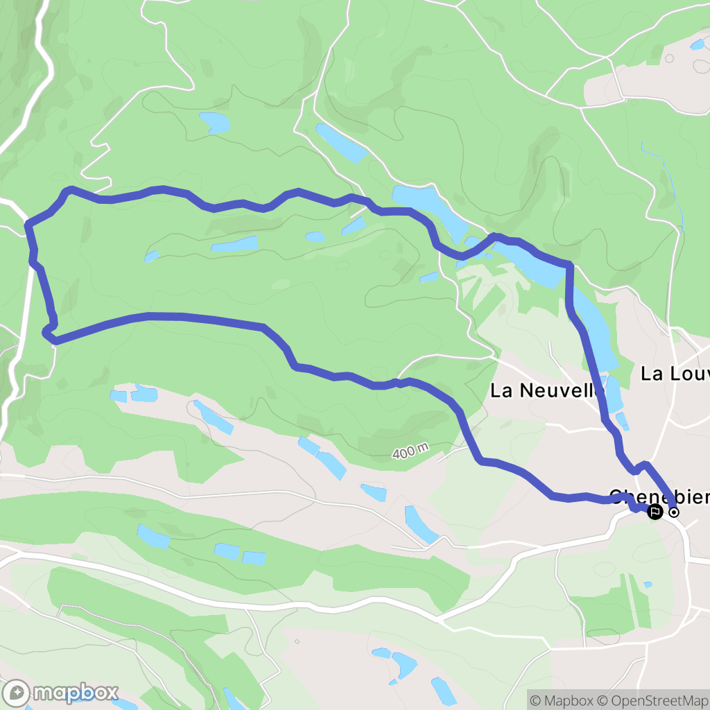 Chenebier : carte du parcours de randonnée - France