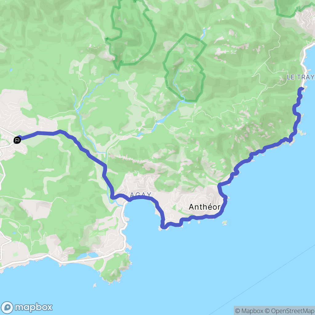 Saint-Raphaël : carte du parcours de randonnée - France