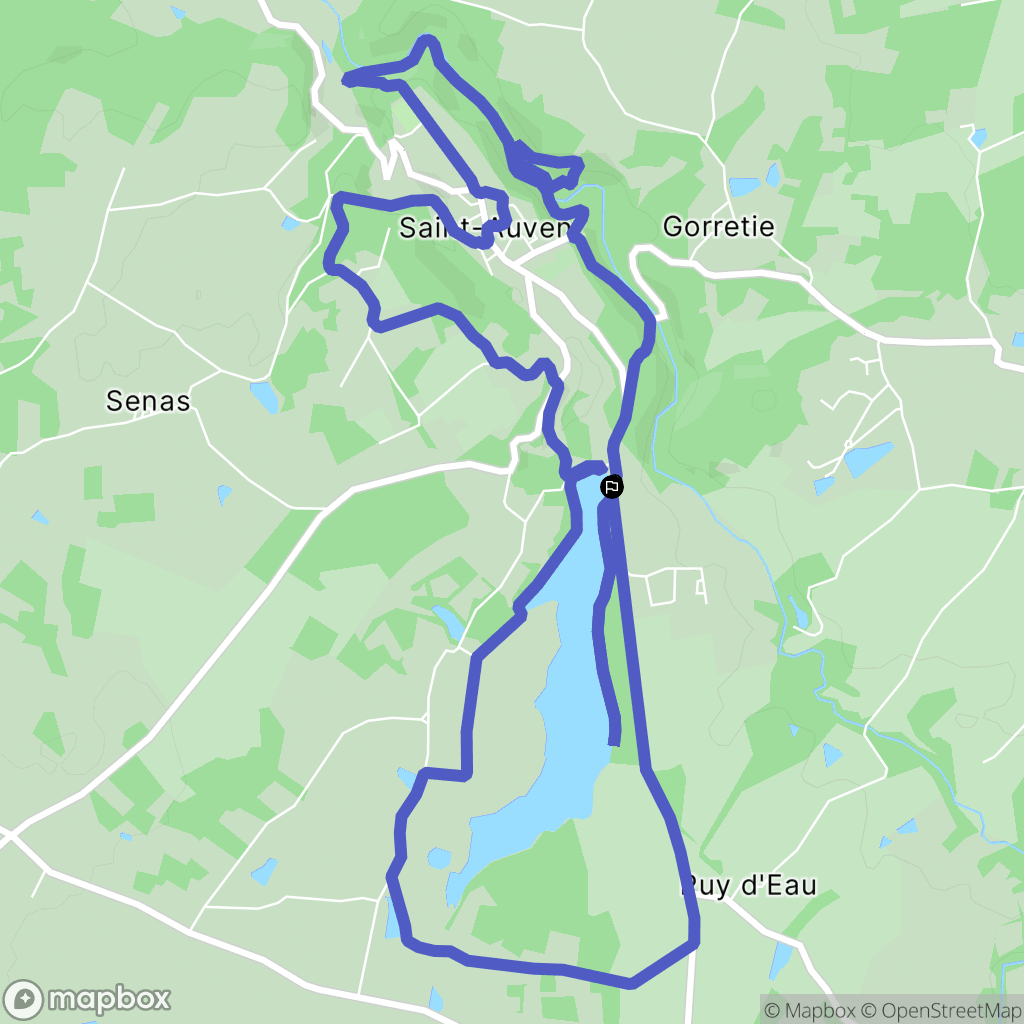 Saint-Auvent : carte du parcours de randonnée - France