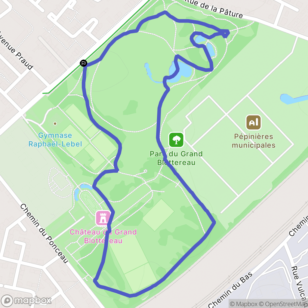 Nantes : carte du parcours de randonnée - France