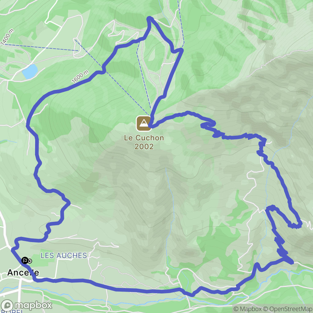 Ancelle : carte du parcours de randonnée - France