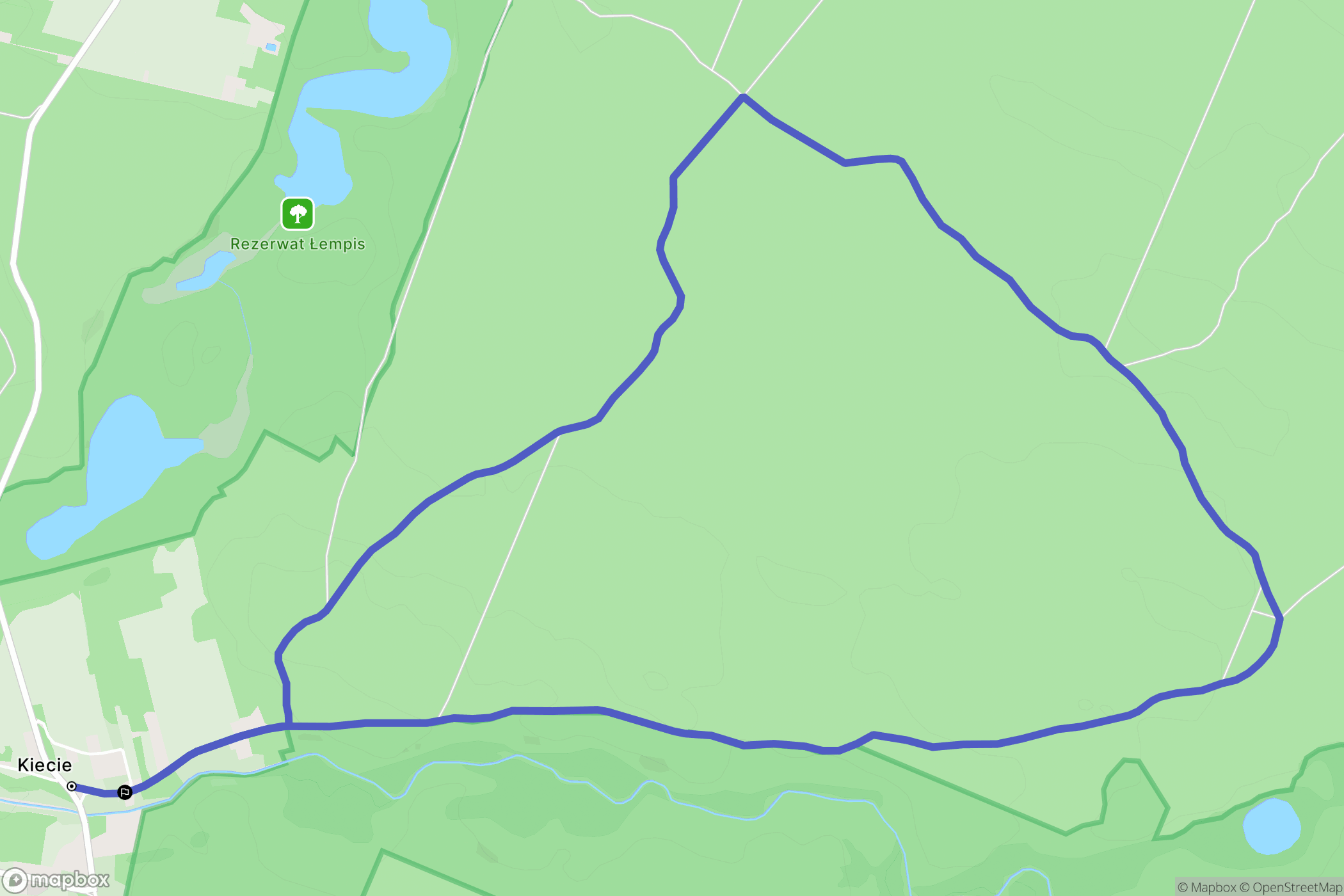 Zelwa: mapa trasy - Poland