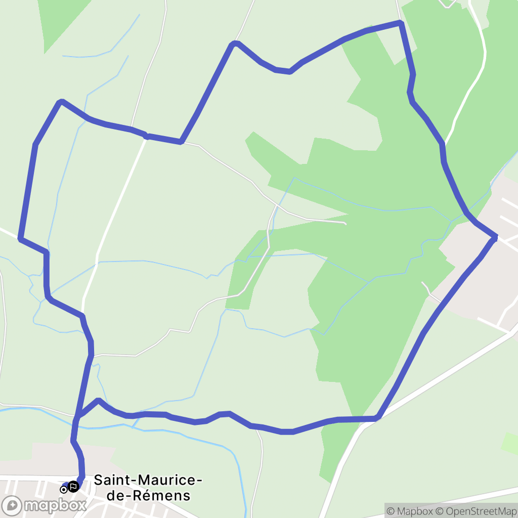 Saint-Maurice-de-Rémens : carte du parcours de randonnée - France
