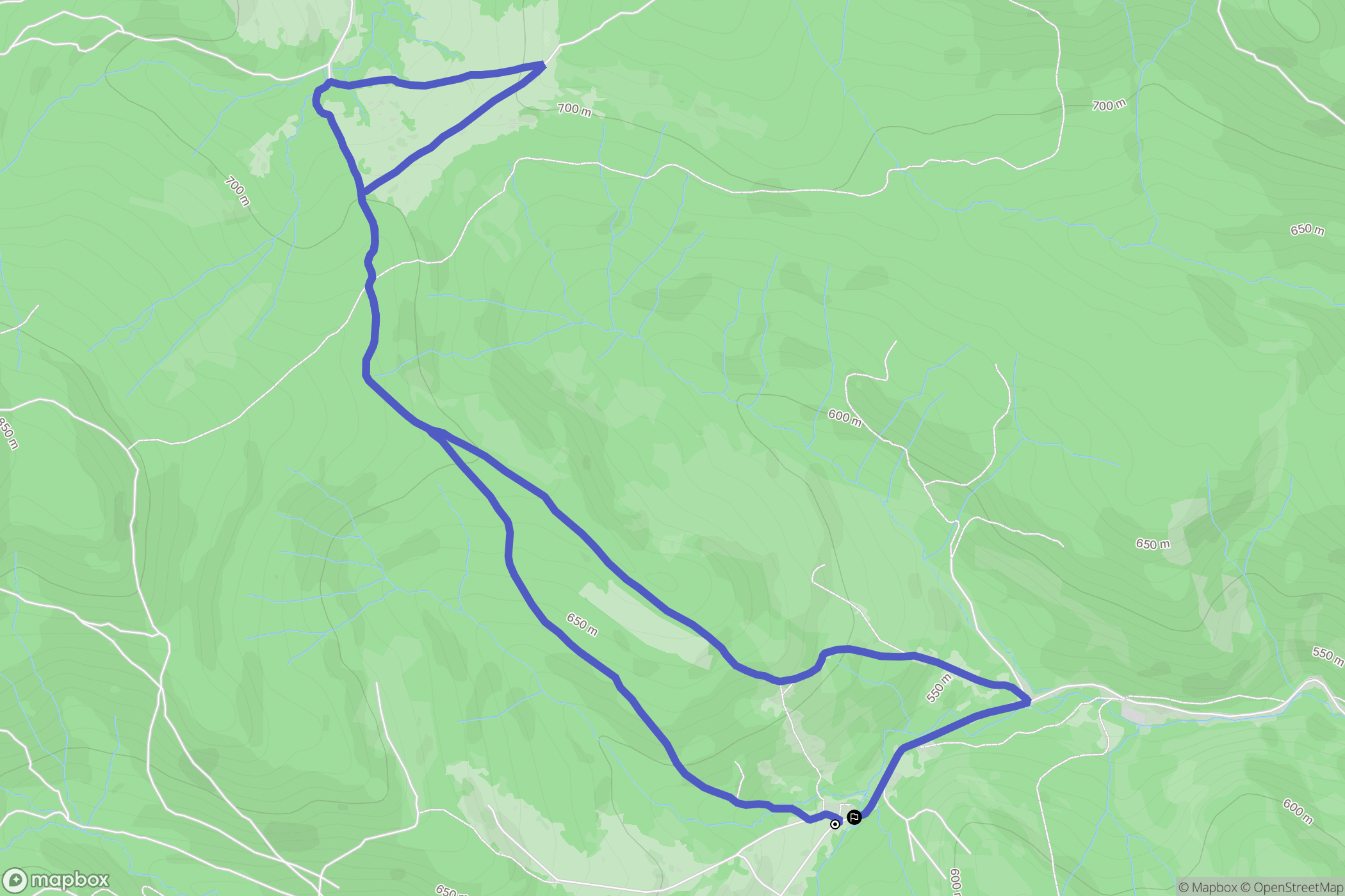 Łopienka: mapa trasy - Poland