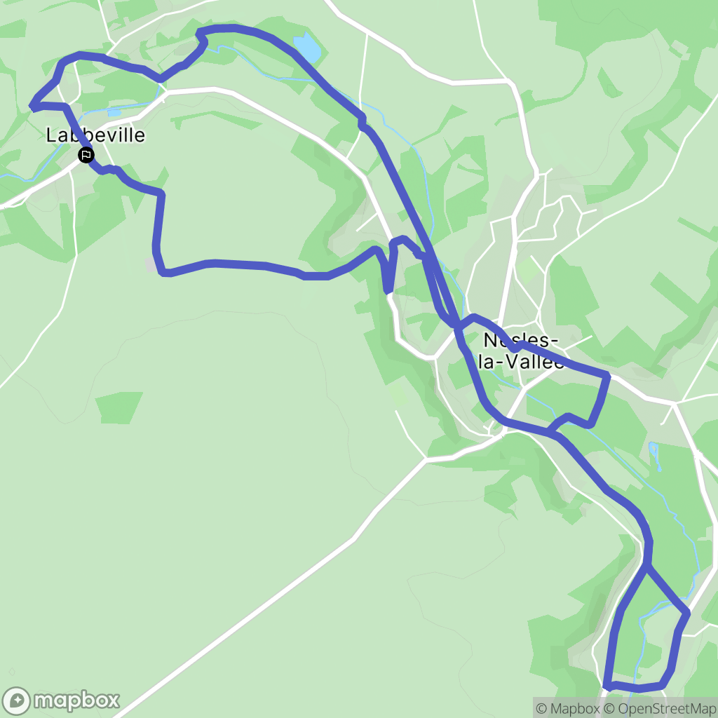 Labbeville : carte du parcours de randonnée - France