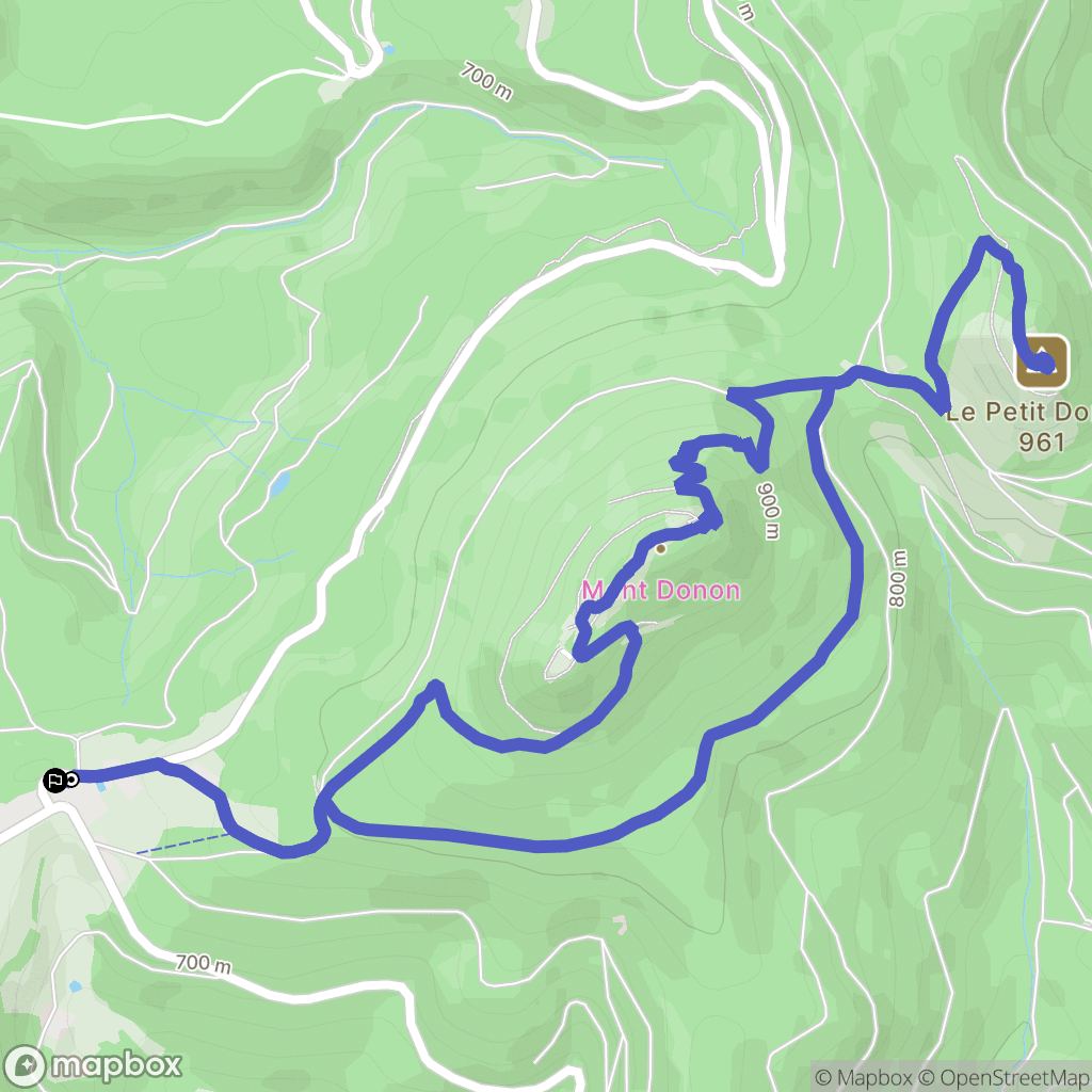 Grandfontaine : carte du parcours de randonnée - France