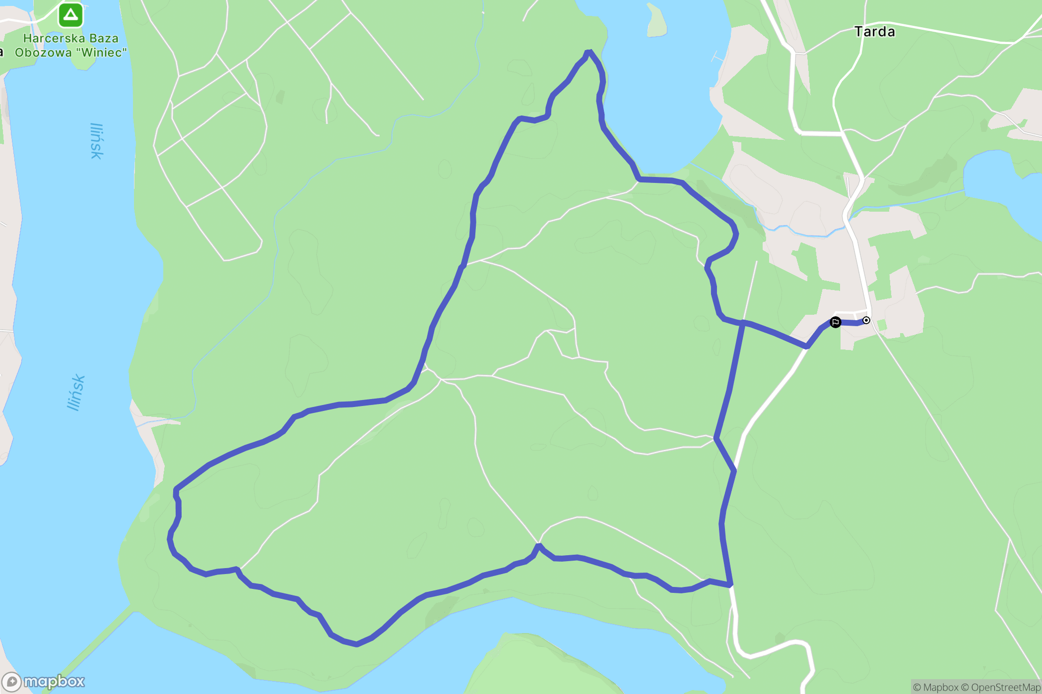 Tarda: mapa trasy - Poland