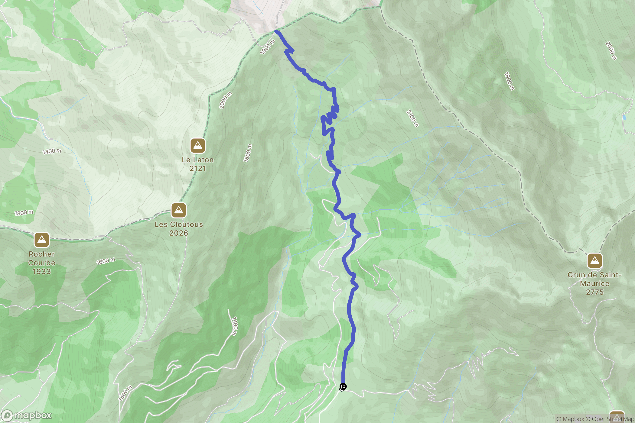 Saint-Firmin : carte du parcours de randonnée - France
