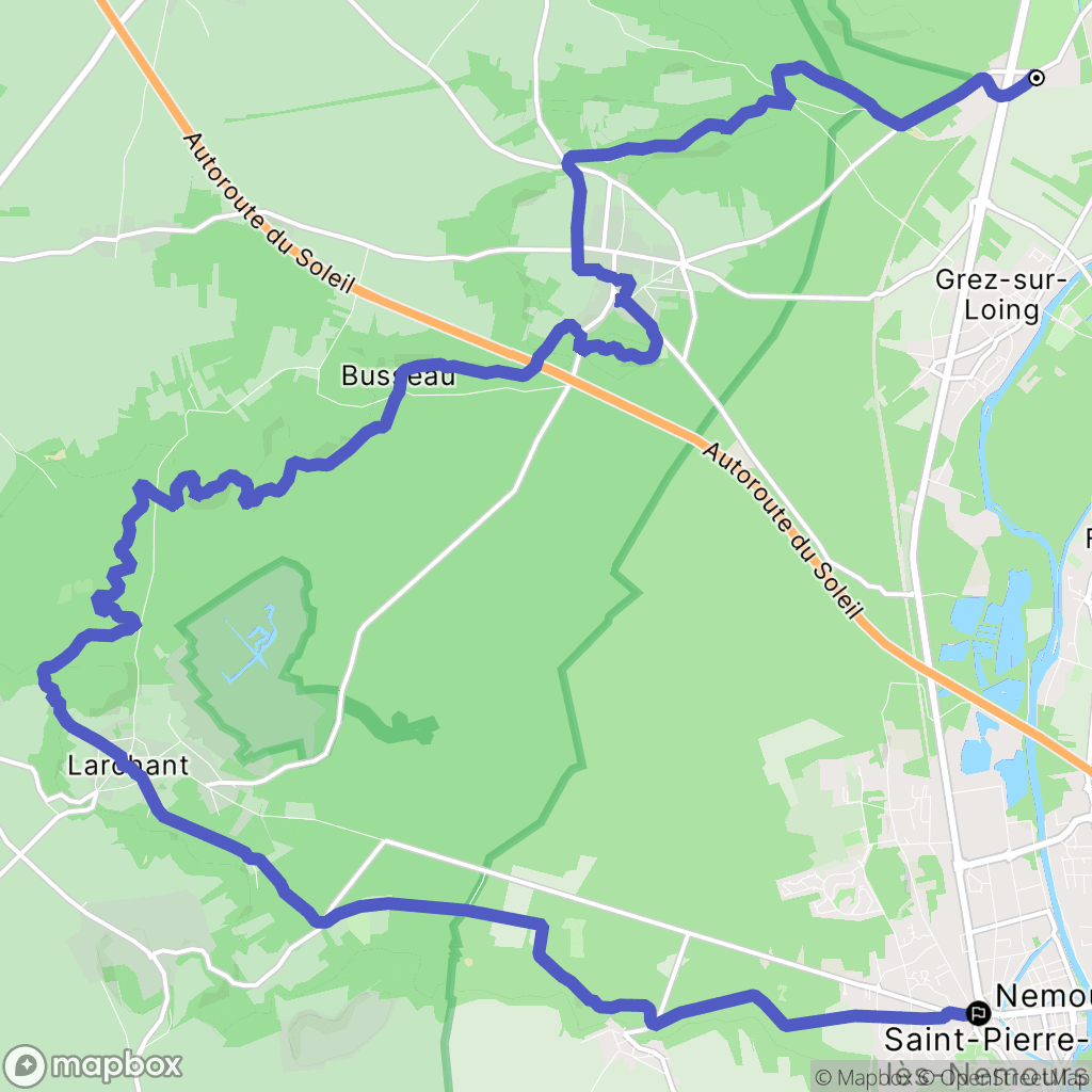 Bourron-Marlotte : carte du parcours de randonnée - France