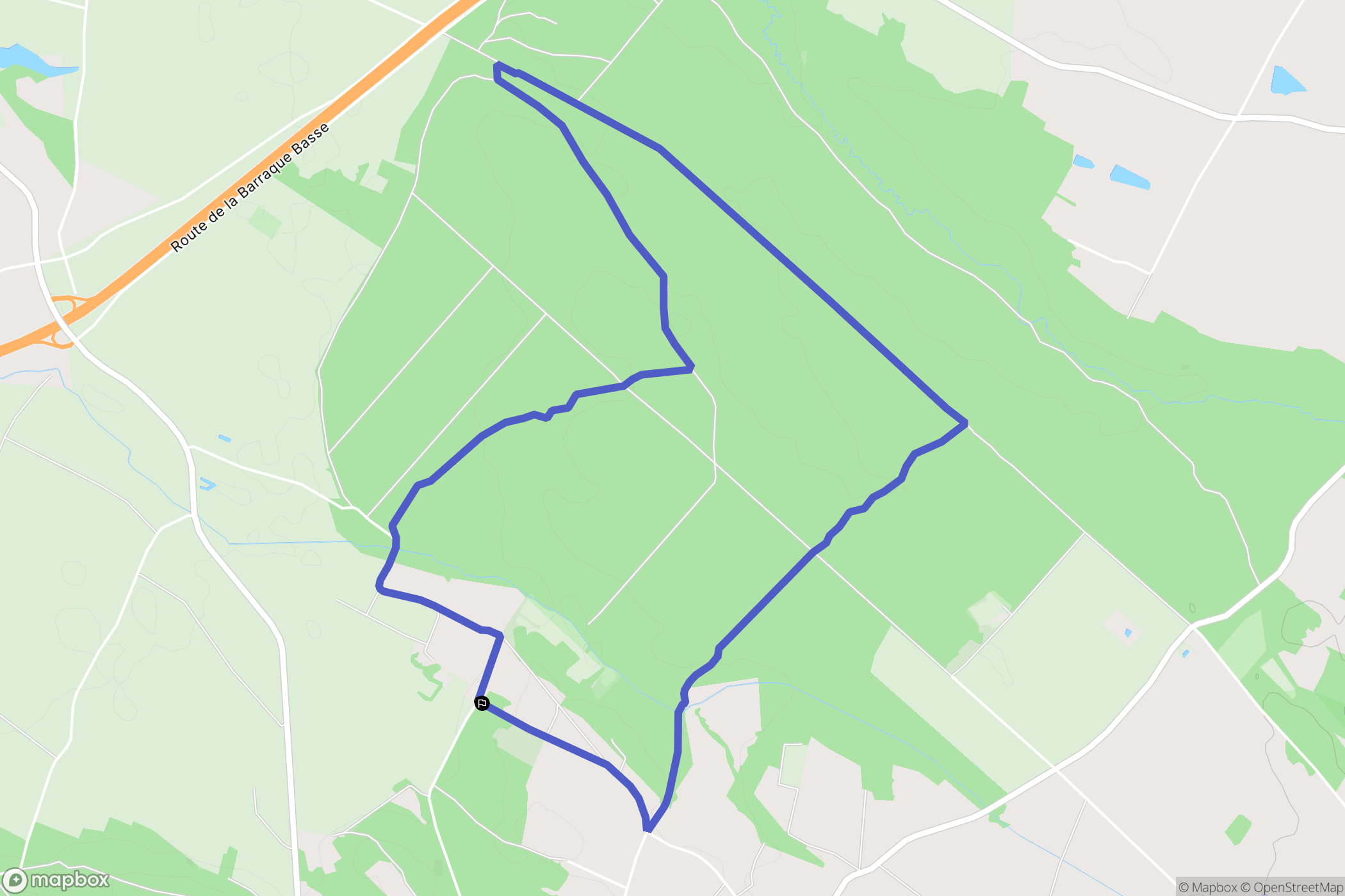 Giroussens : carte du parcours de randonnée - France