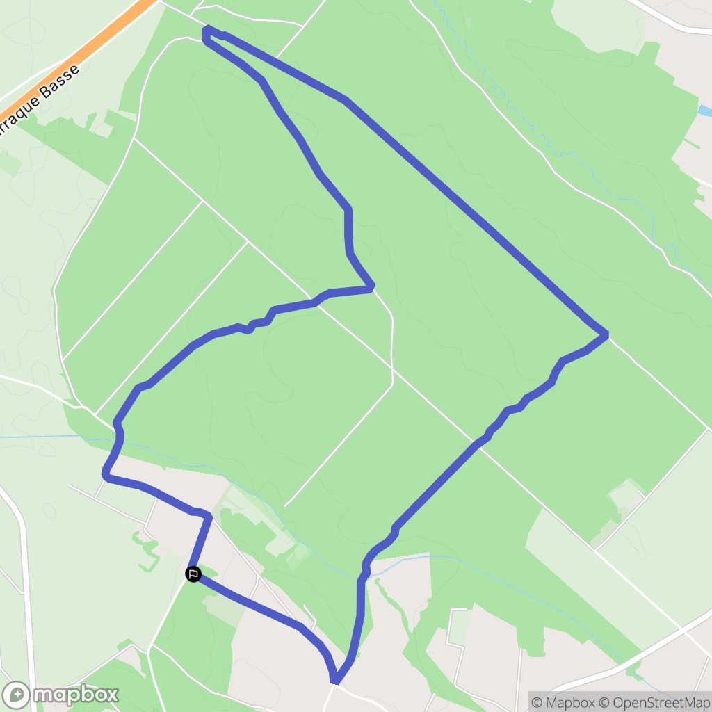 Giroussens : carte du parcours de randonnée - France