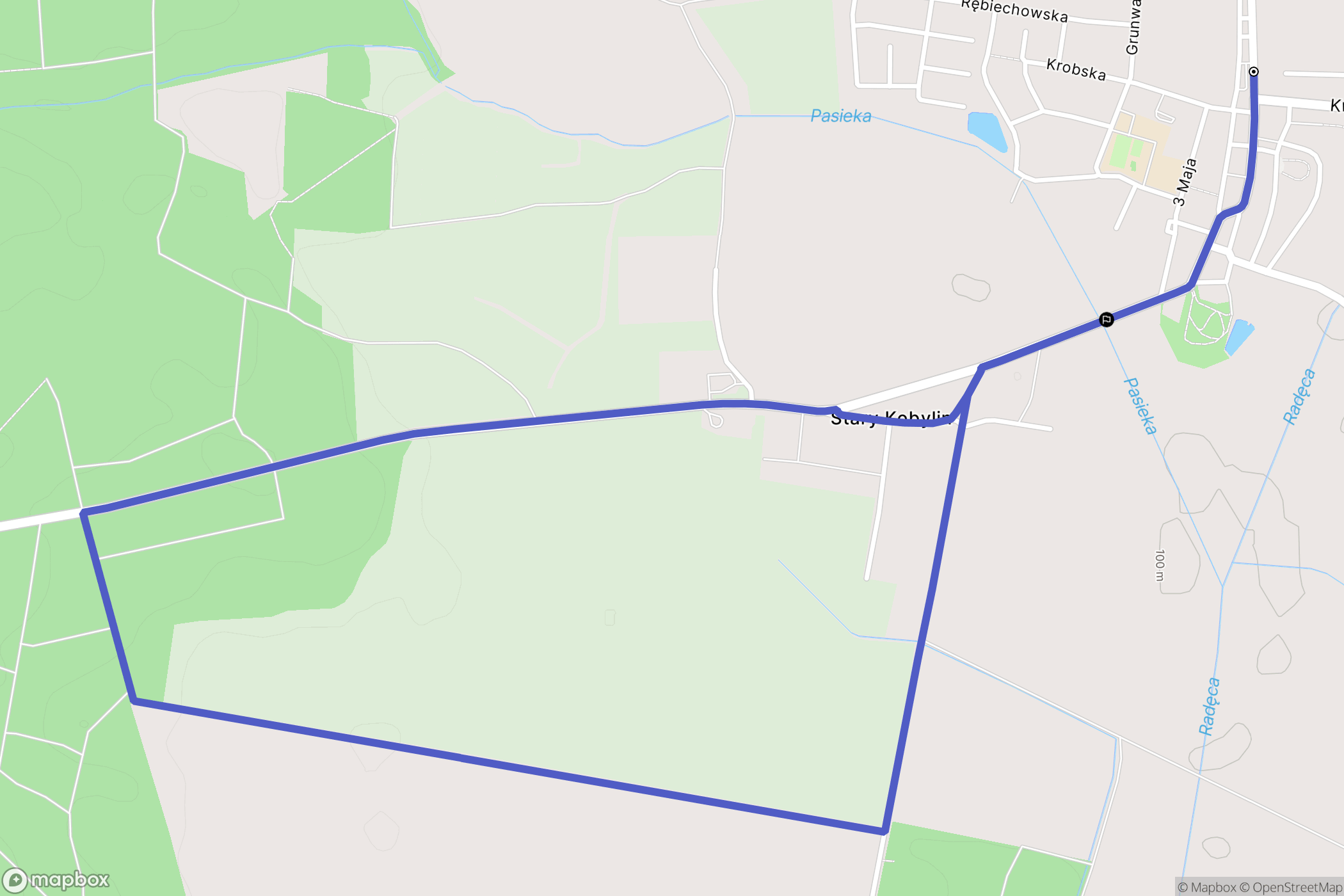 Kobylin: mapa trasy - Poland