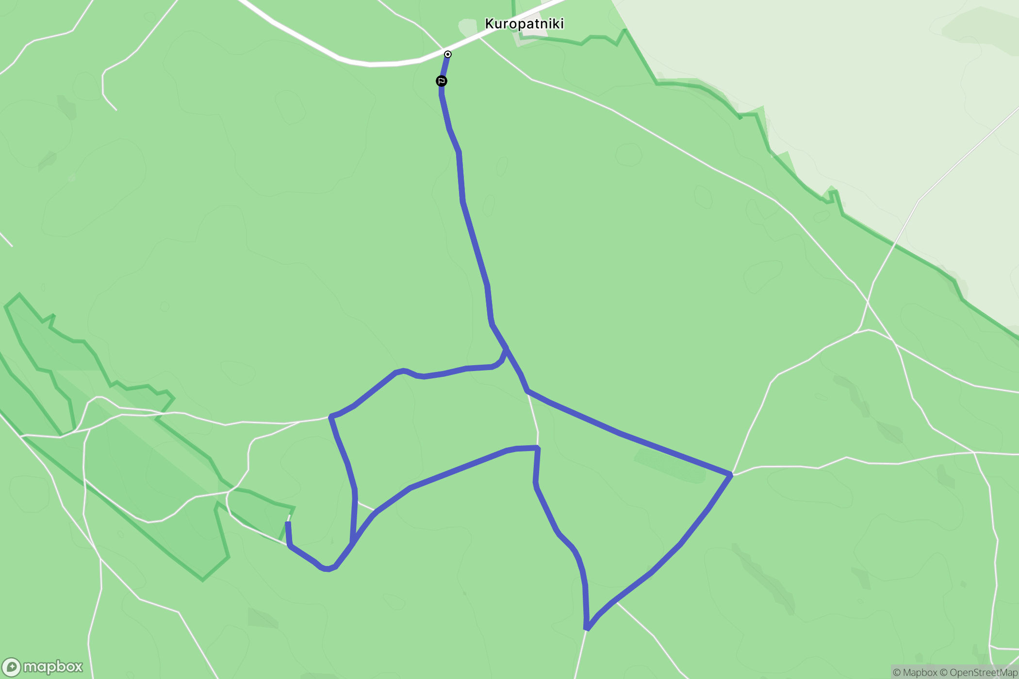 Kuropatniki: mapa trasy - Poland