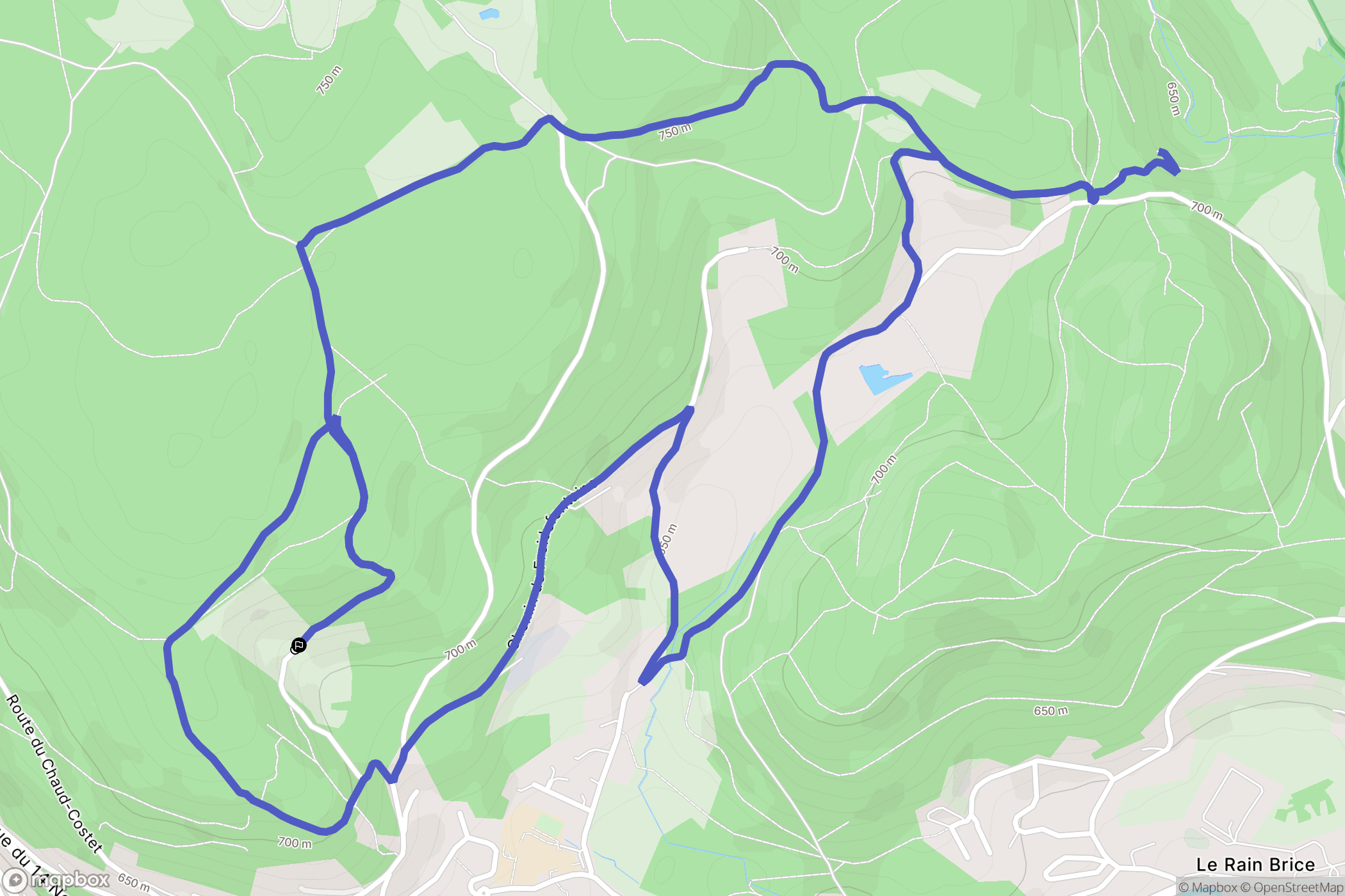 Le Tholy : carte du parcours de randonnée - France
