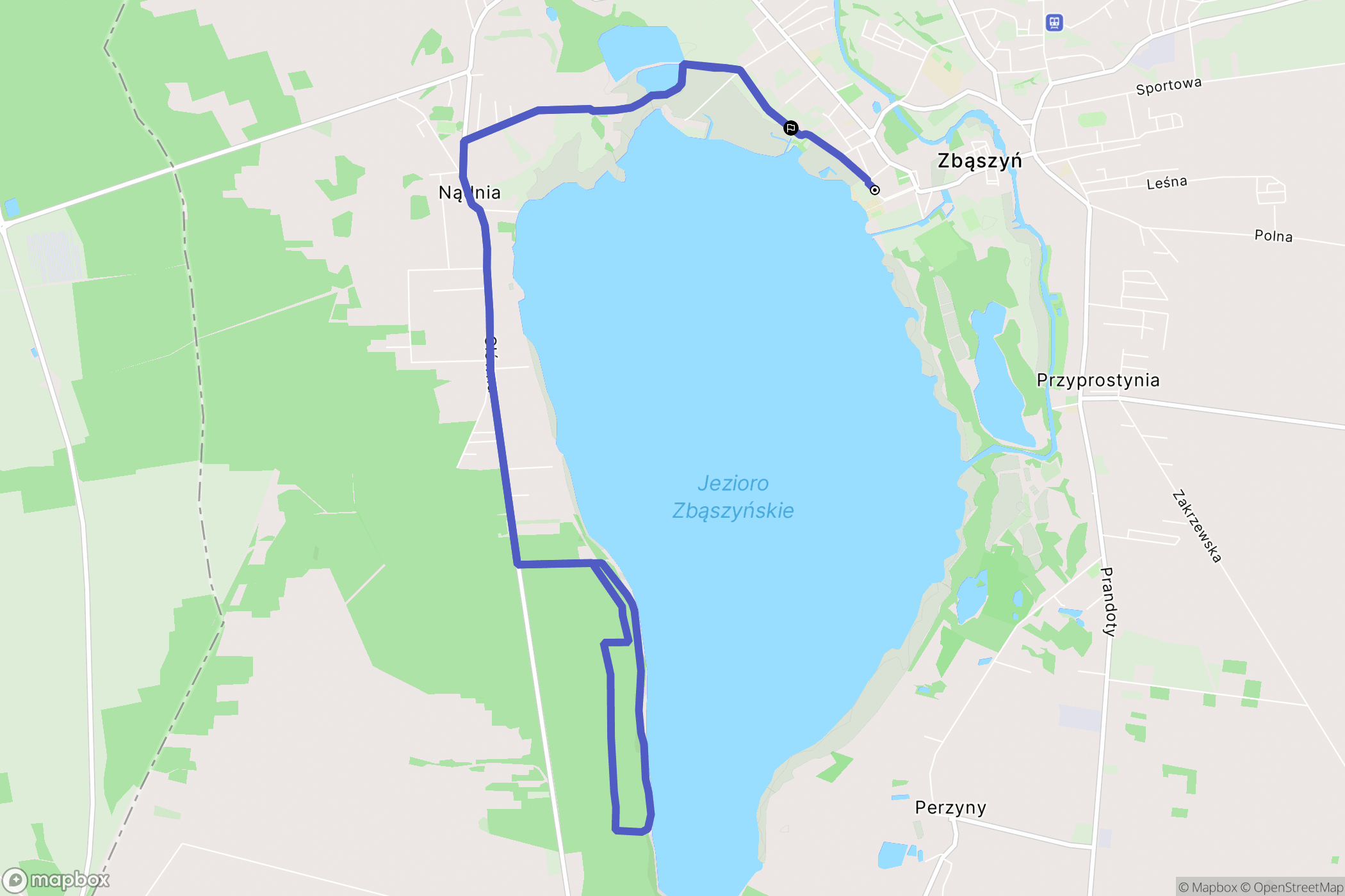 Zbąszyń: mapa trasy - Poland