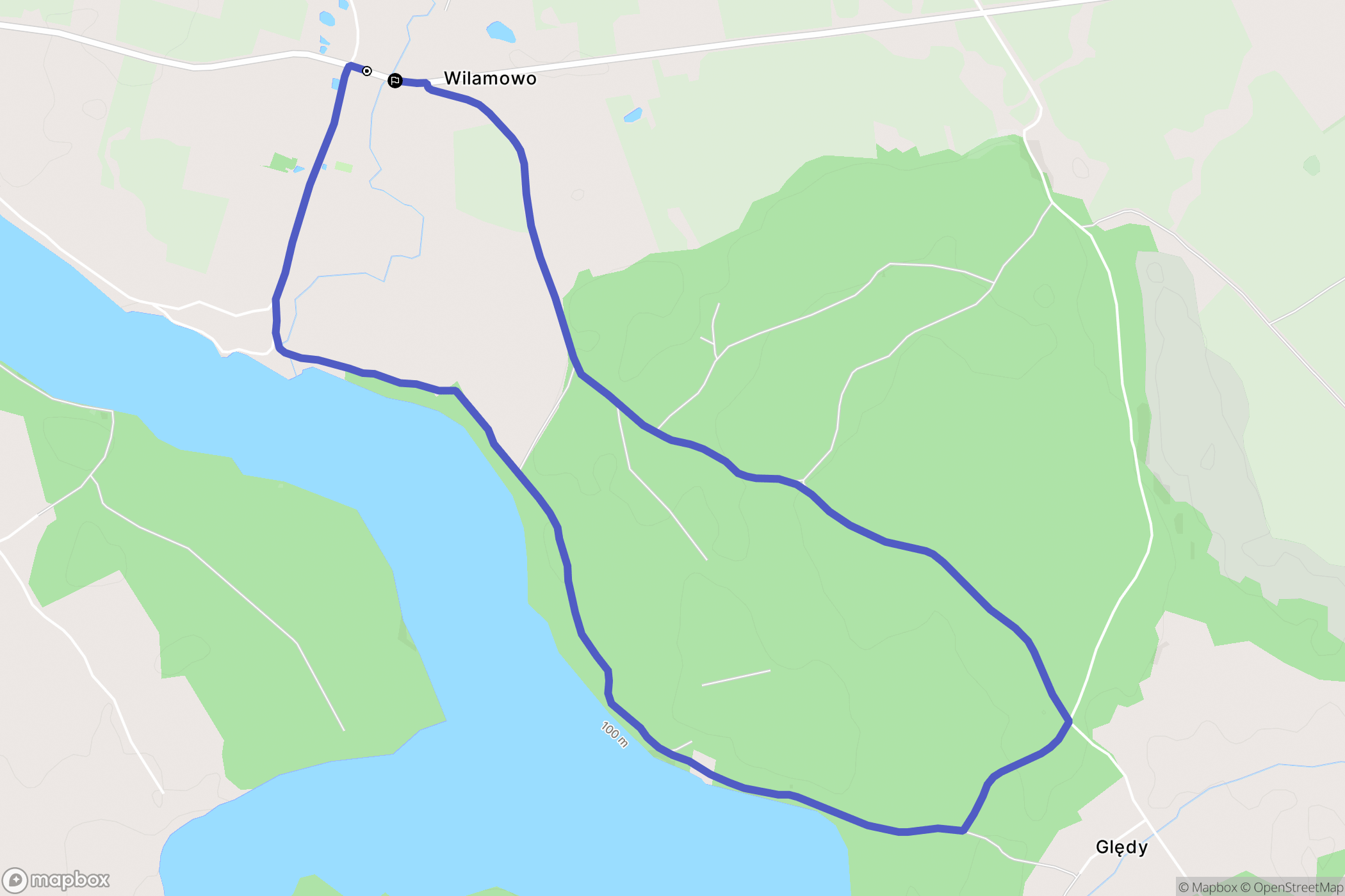 Wilamowo: mapa trasy - Poland